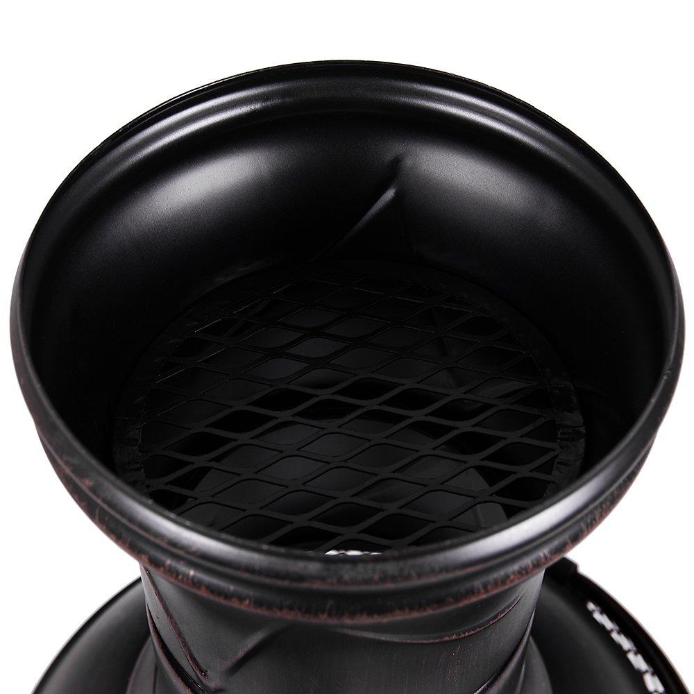 Black & Gold - Lassic - Fire Vida Black and Gold Steel Chimnea - 4