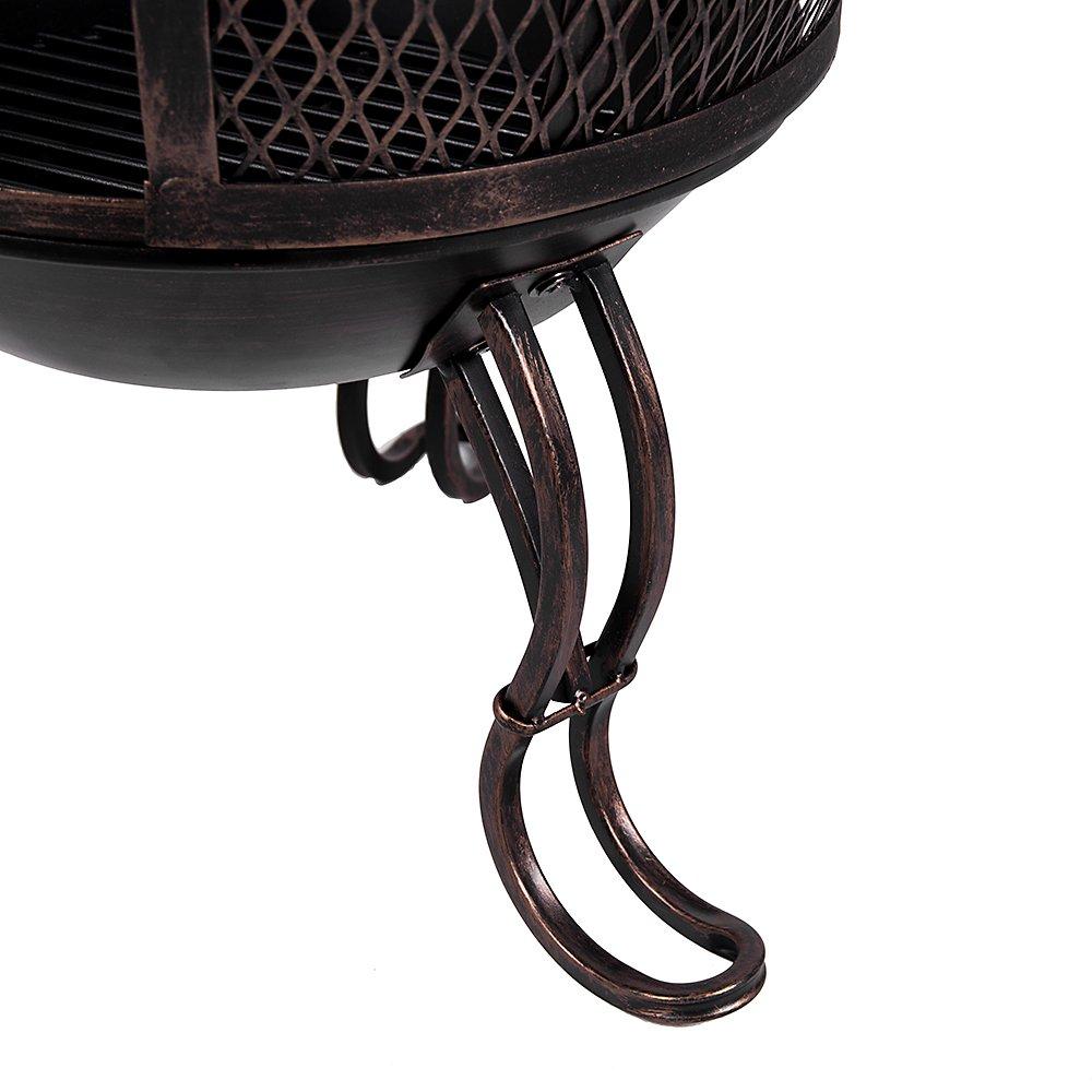 Black & Gold - Lassic - Fire Vida Black and Gold Steel Chimnea - 5
