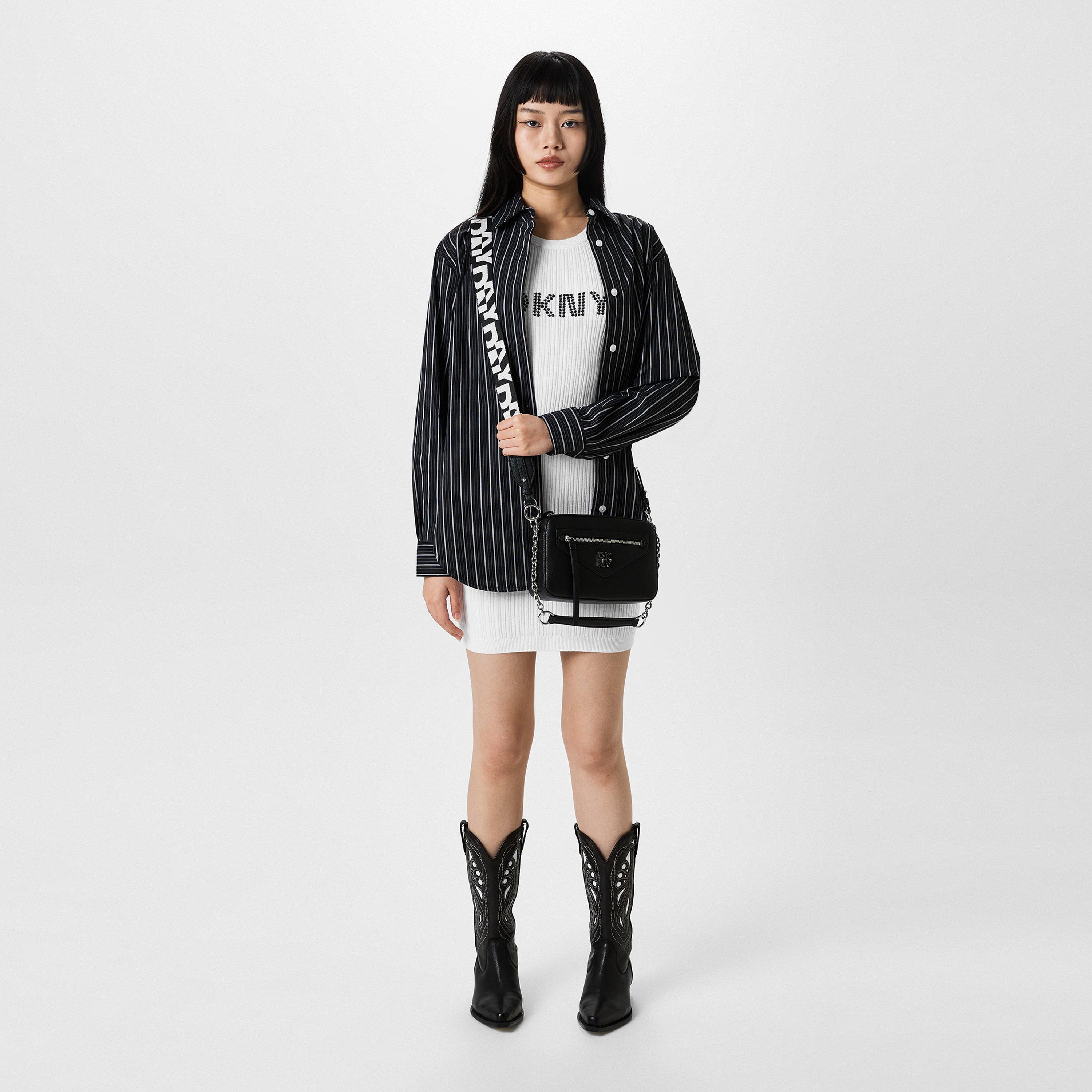 Sort/Sølv - DKNY - Women's Heart of New York Camera Cross Body Bag - 8