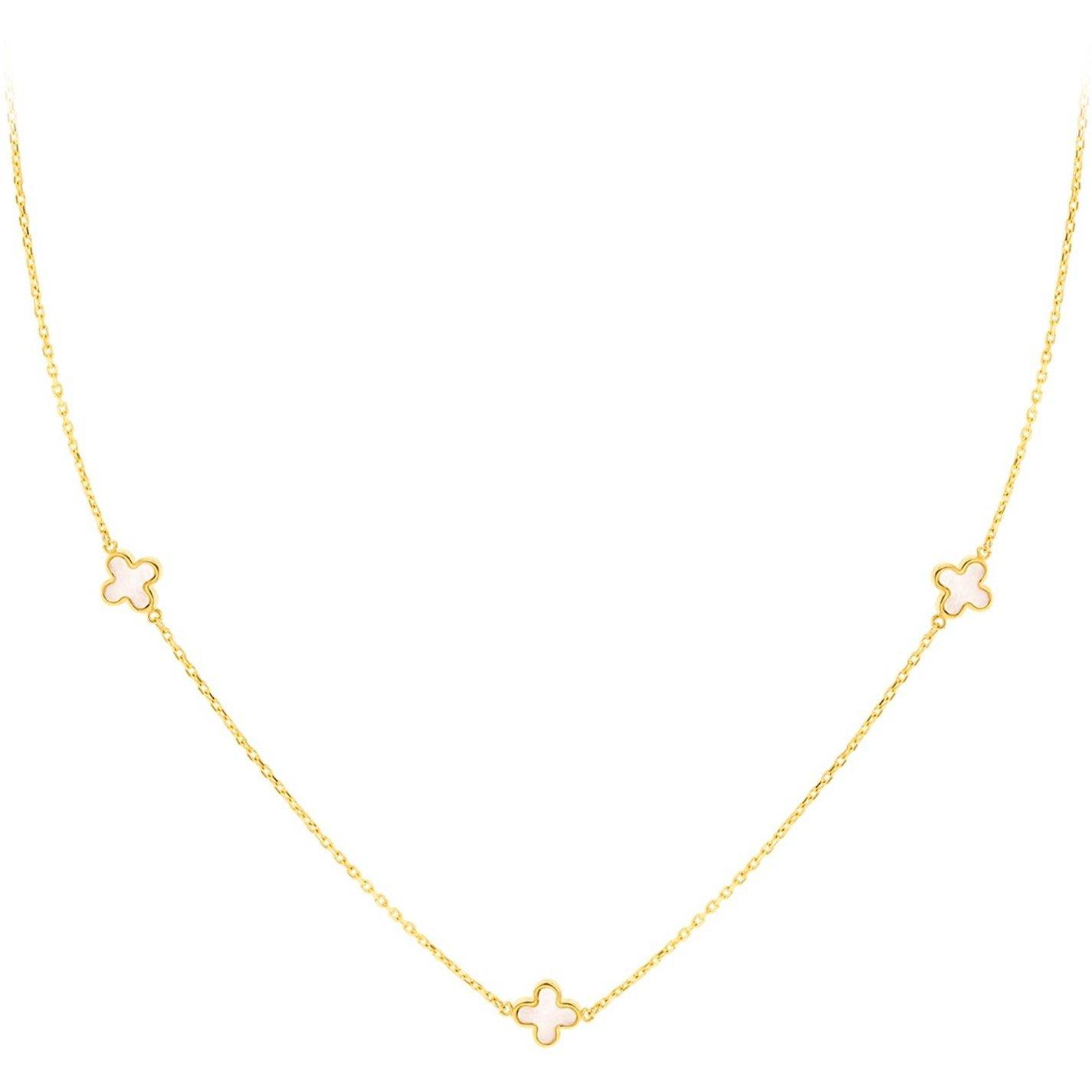 Be You 9ct Gold Mother of Pearl Petal Necklace