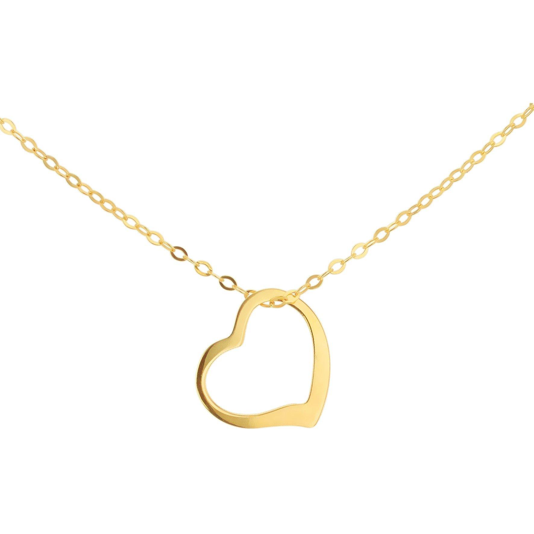 Yellow Gold - Be You - 9ct Gold Open Heart Necklace - 1