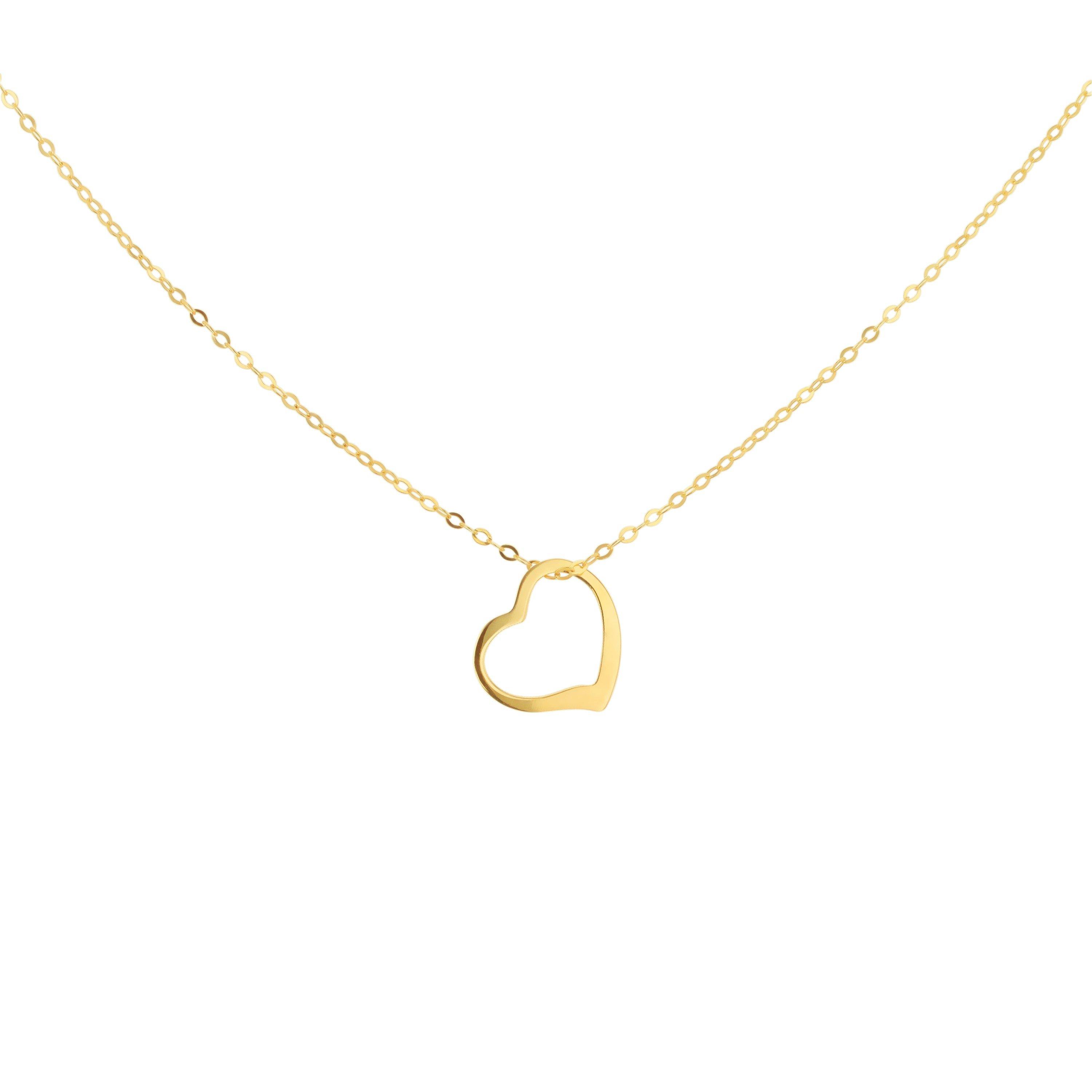 Yellow Gold - Be You - 9ct Gold Open Heart Necklace - 3