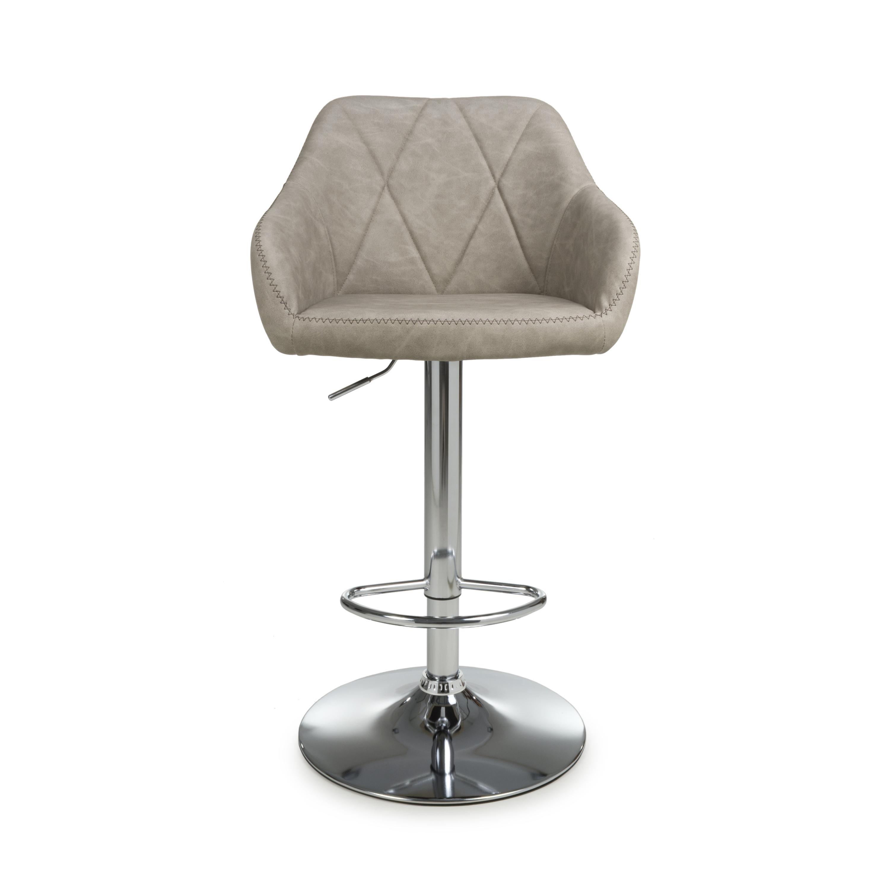 Mink - Shankar - Set of 2 Elmdon Faux Leather Bar Stools - 3