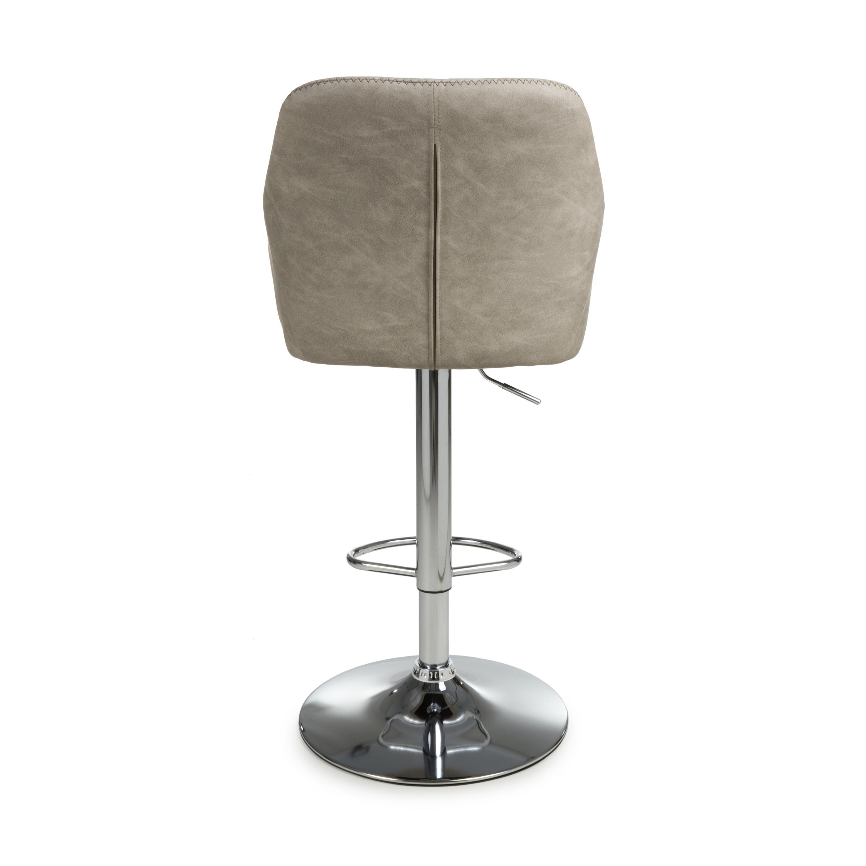 Mink - Shankar - Set of 2 Elmdon Faux Leather Bar Stools - 4