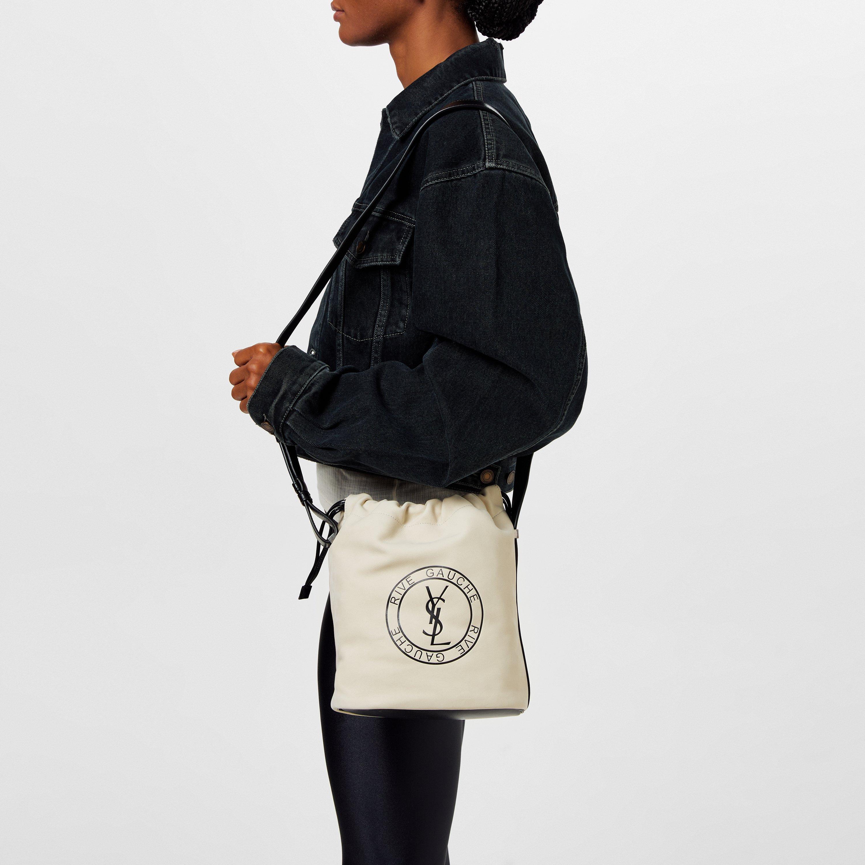 Alabaster/Nero - Saint Laurent - Rive Gauche Bucket Bag - 2