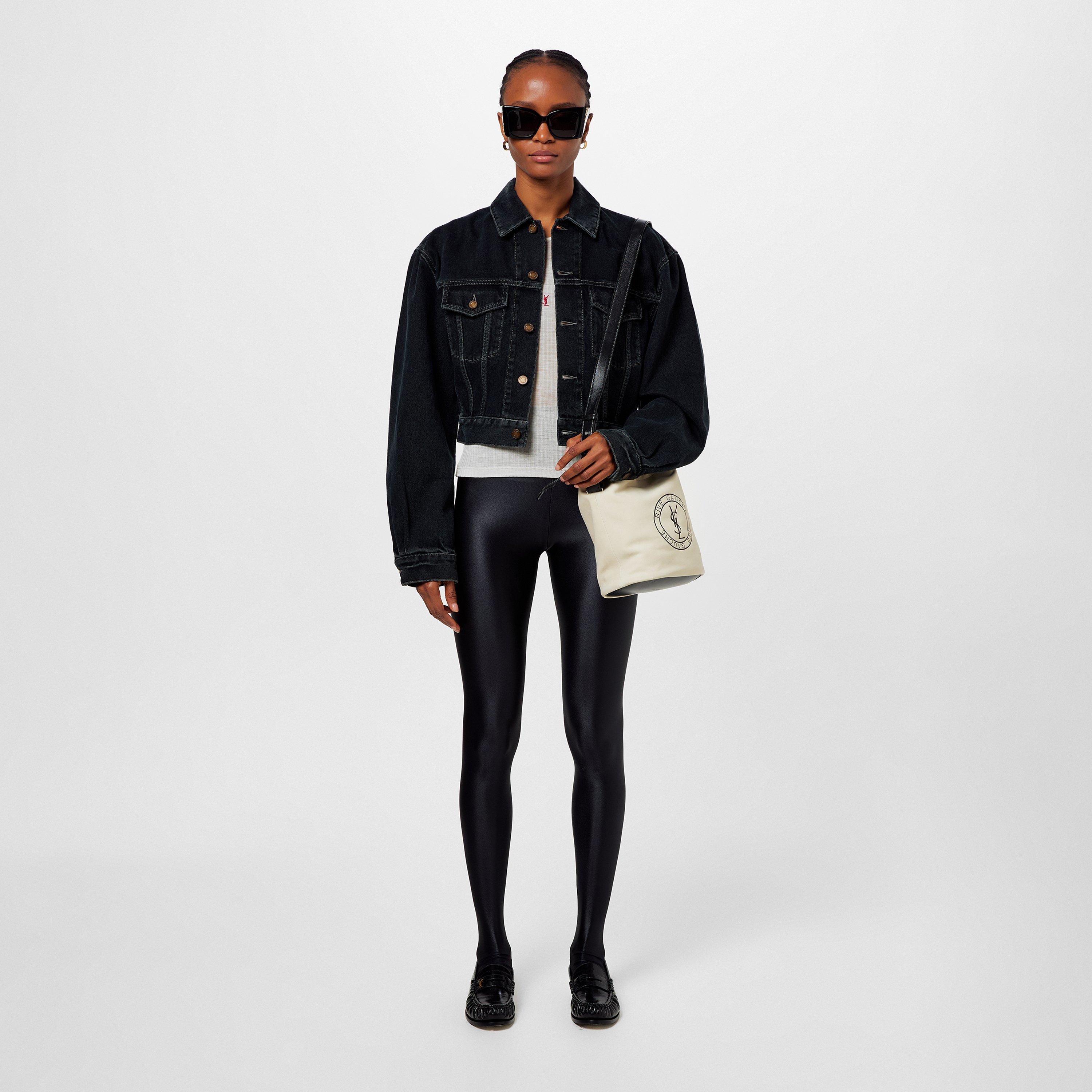 Alabaster/Nero - Saint Laurent - Rive Gauche Bucket Bag - 5