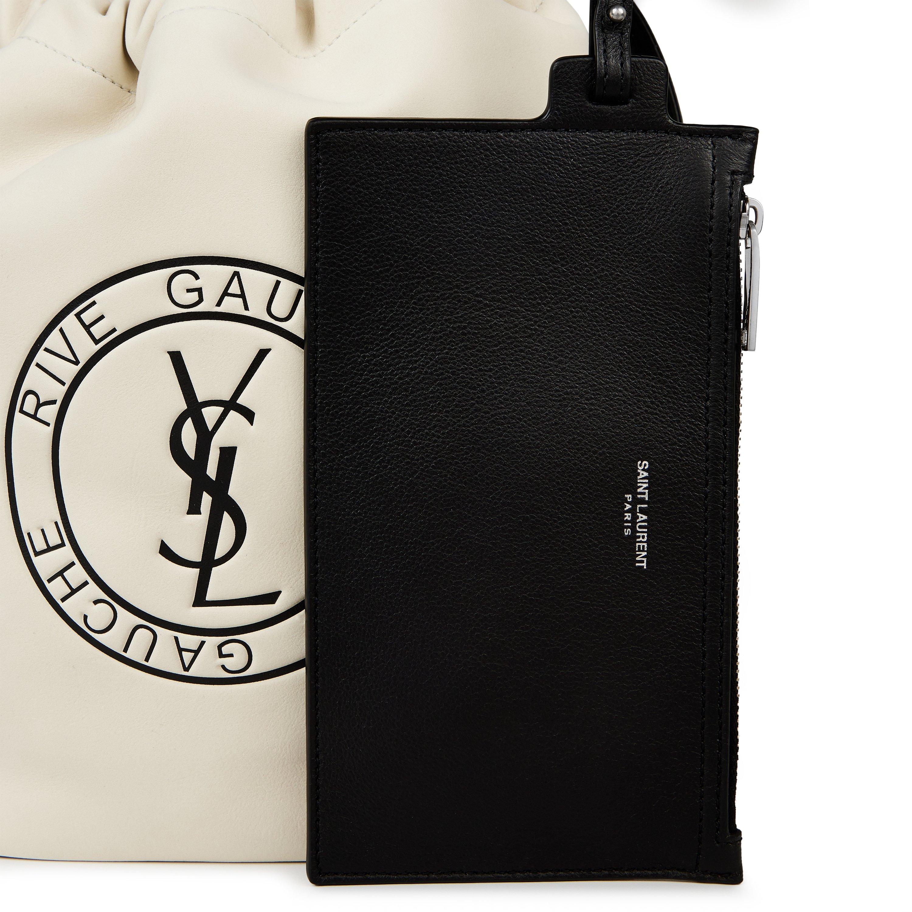 Alabaster/Nero - Saint Laurent - Rive Gauche Bucket Bag - 4