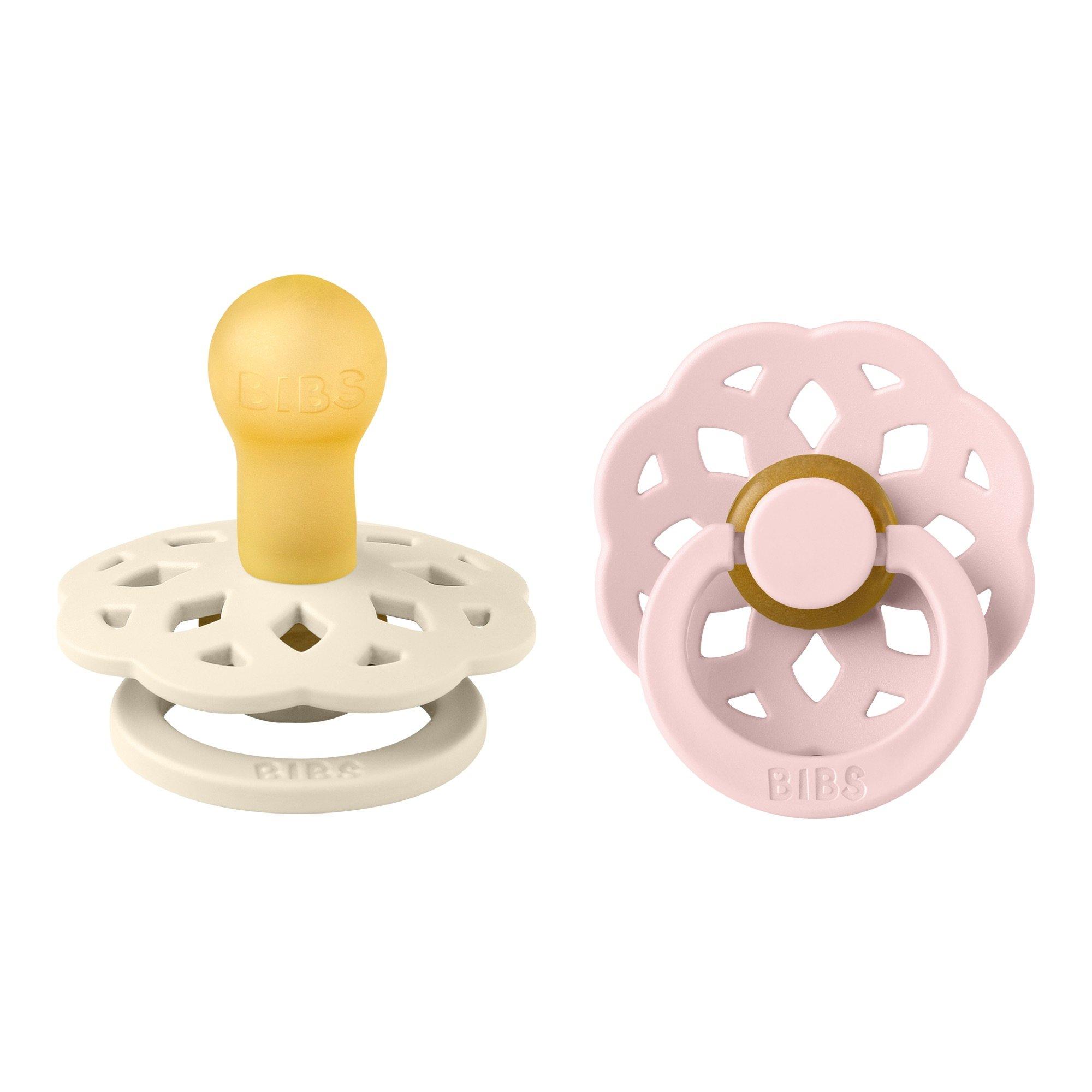 Bibs  Newborn Boheme Round Latex Dummy - Ivory / Blossom - 2