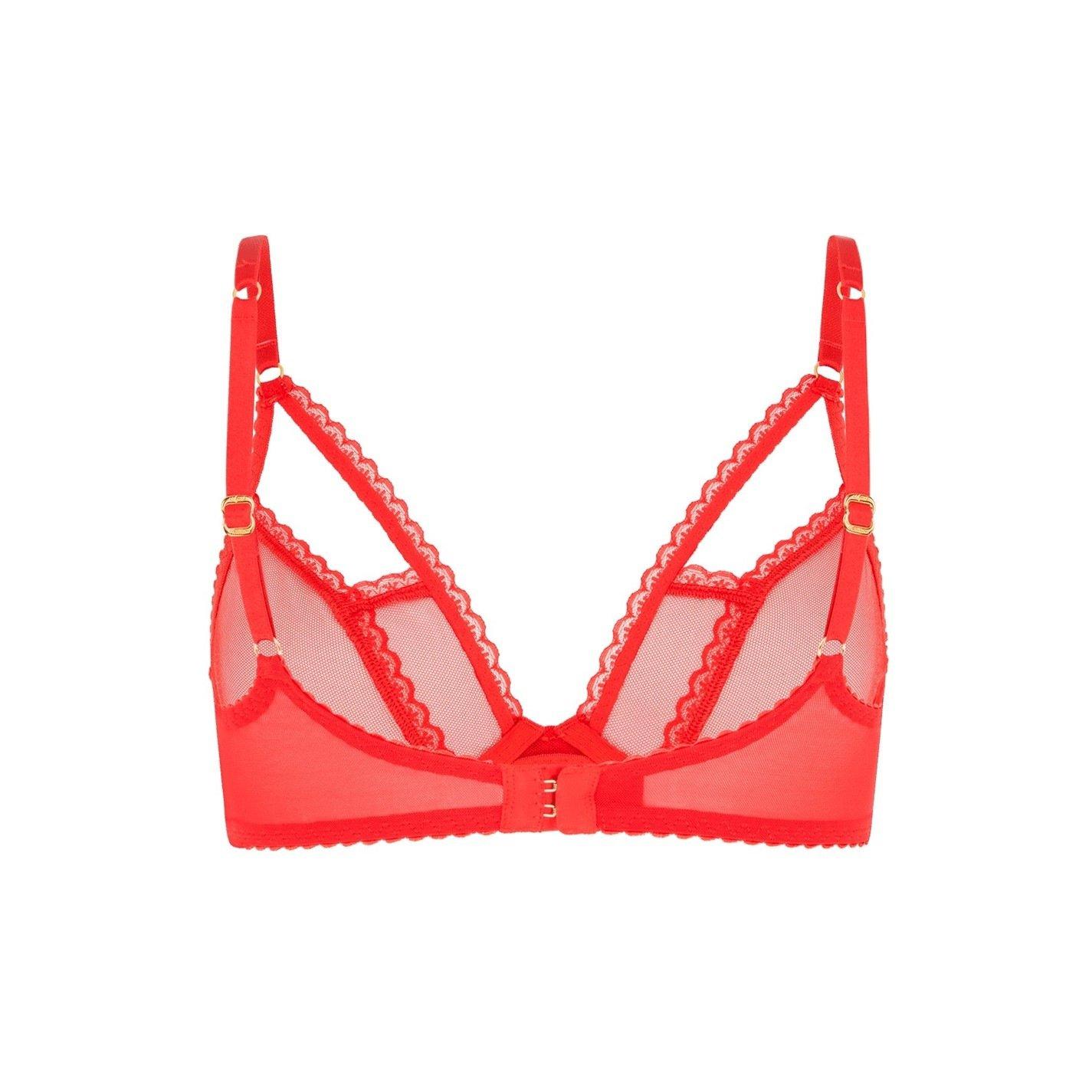 Red - Agent Provocateur - FIA Plunge Underwired Bra - 5