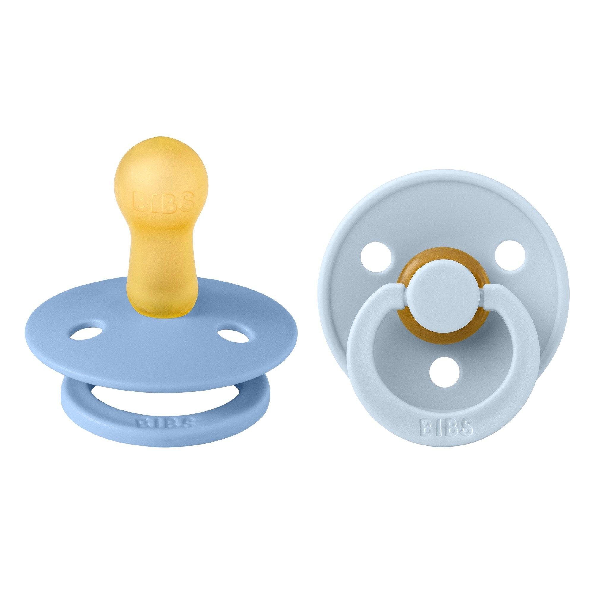 Bibs  Newborn Colour Round Latex Dummy - Sky/Baby Blue - 2