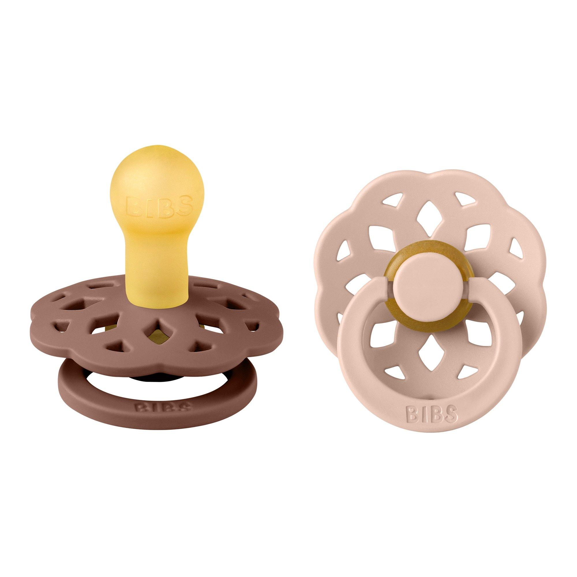 Bibs  Newborn Boheme Round Latex Dummy - Blush/Woodchuck - 1
