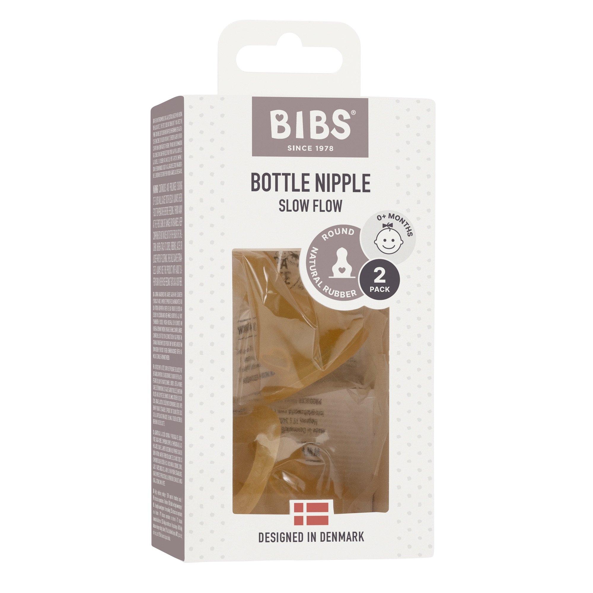 Clear - BIBS - Bibs Bottle Nipple 2 Pack - Slow Flow - 2
