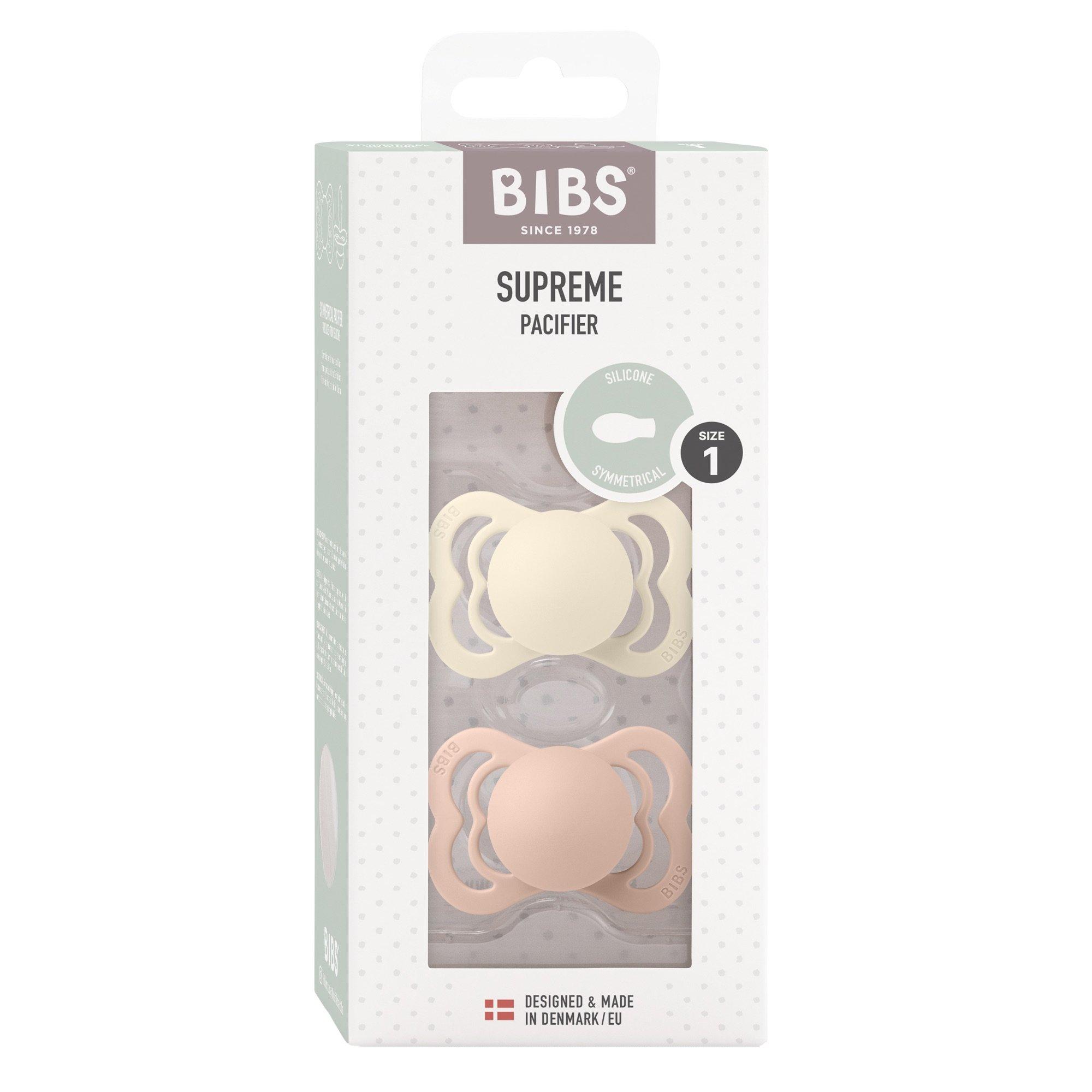 Ivory / Blush - BIBS - Bibs Supreme Symmetrical Silicone Dummy - 2