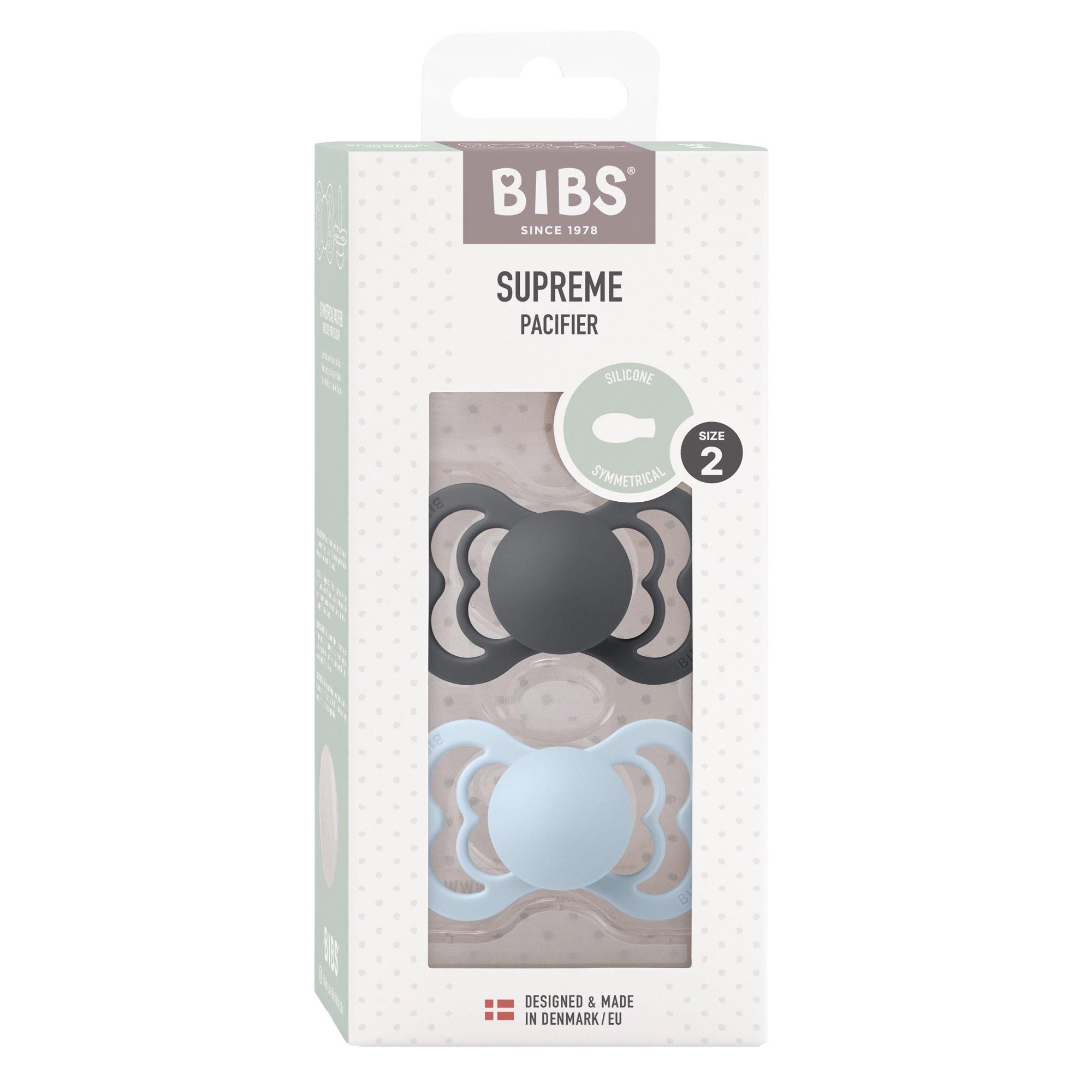 Iron / BBlue - BIBS - Bibs Supreme Symmetrical Silicone Dummy - 2