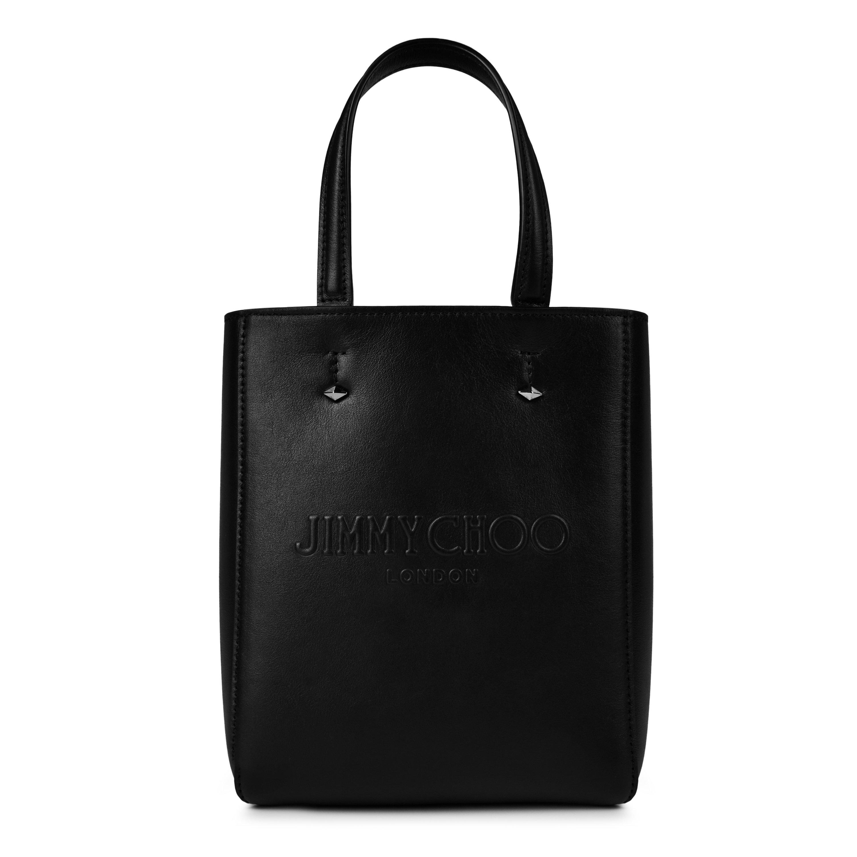 BLACK/SILVER - Jimmy Choo - Women's Lenny North South Tote Bag - 1