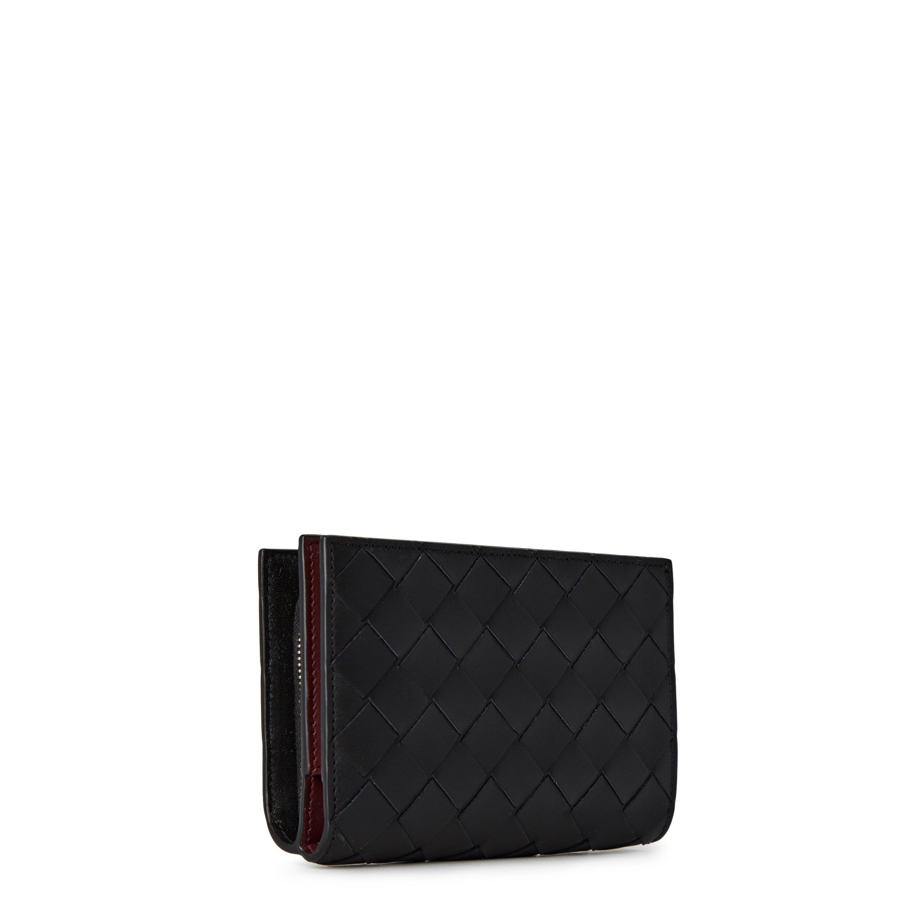 Black/Brown - Bottega Veneta - Men's Intrecciato Billfold Wallet - 2