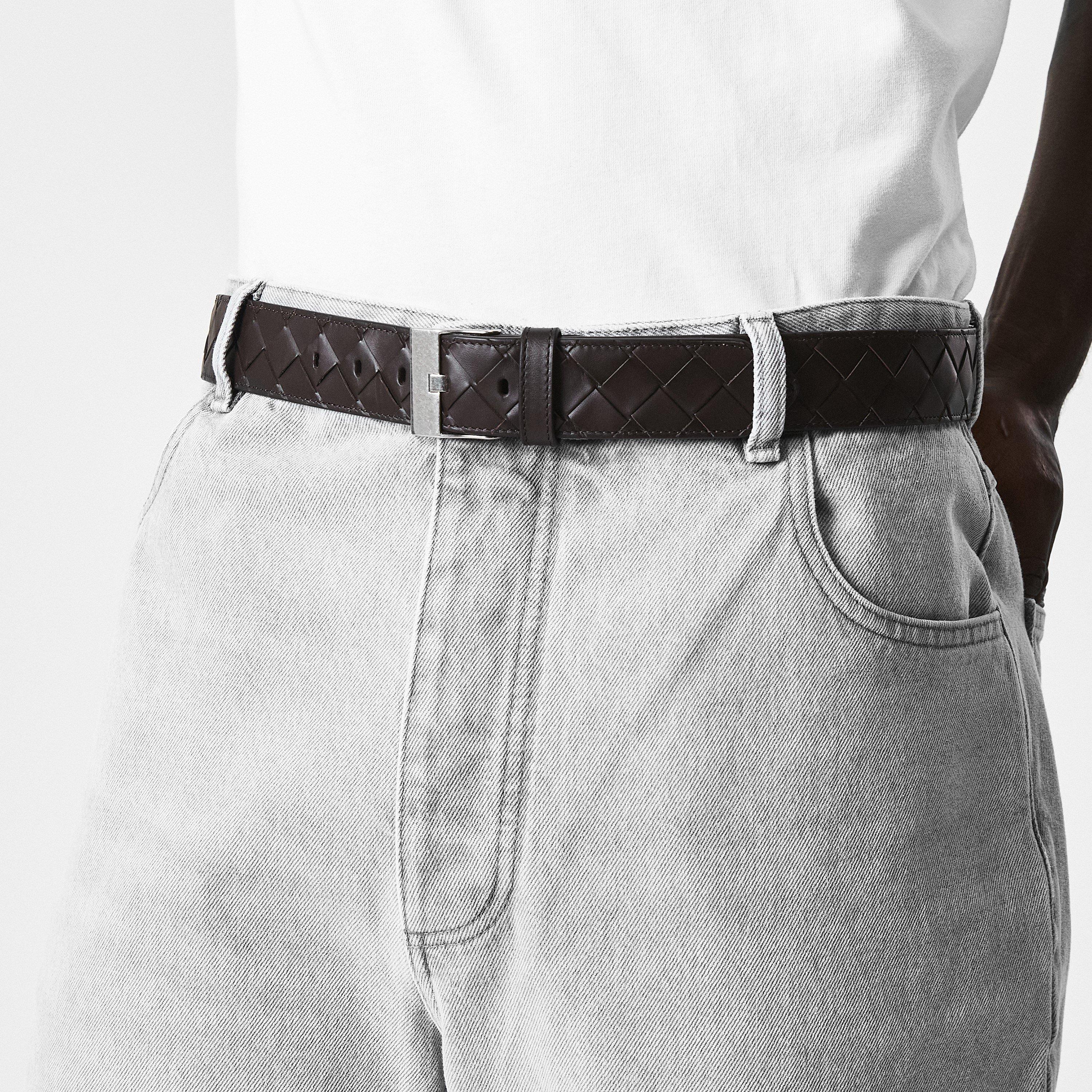 Fondant - Bottega Veneta - Men's Intrecciato Leather Belt - 3