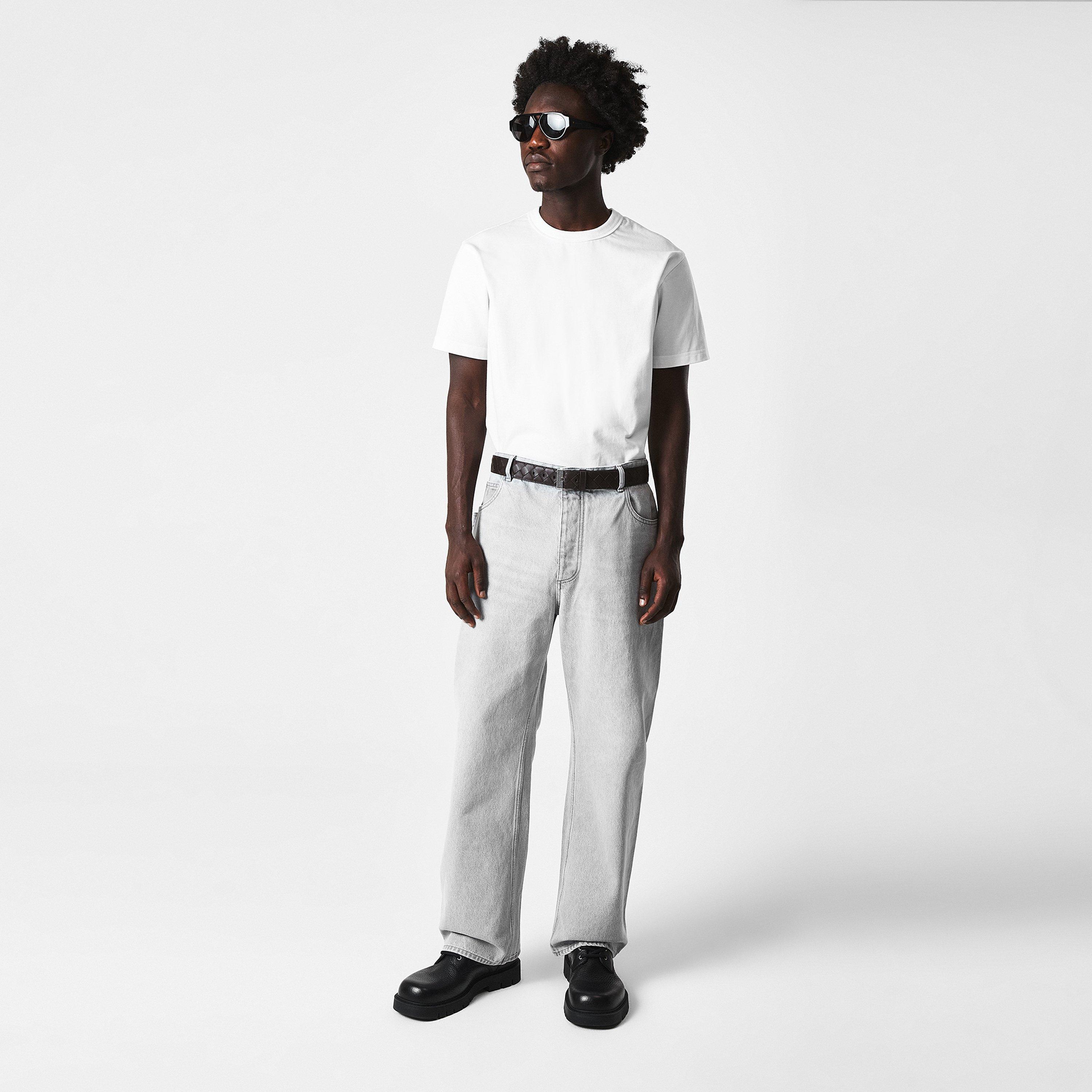 Fondant - Bottega Veneta - Men's Intrecciato Leather Belt - 5