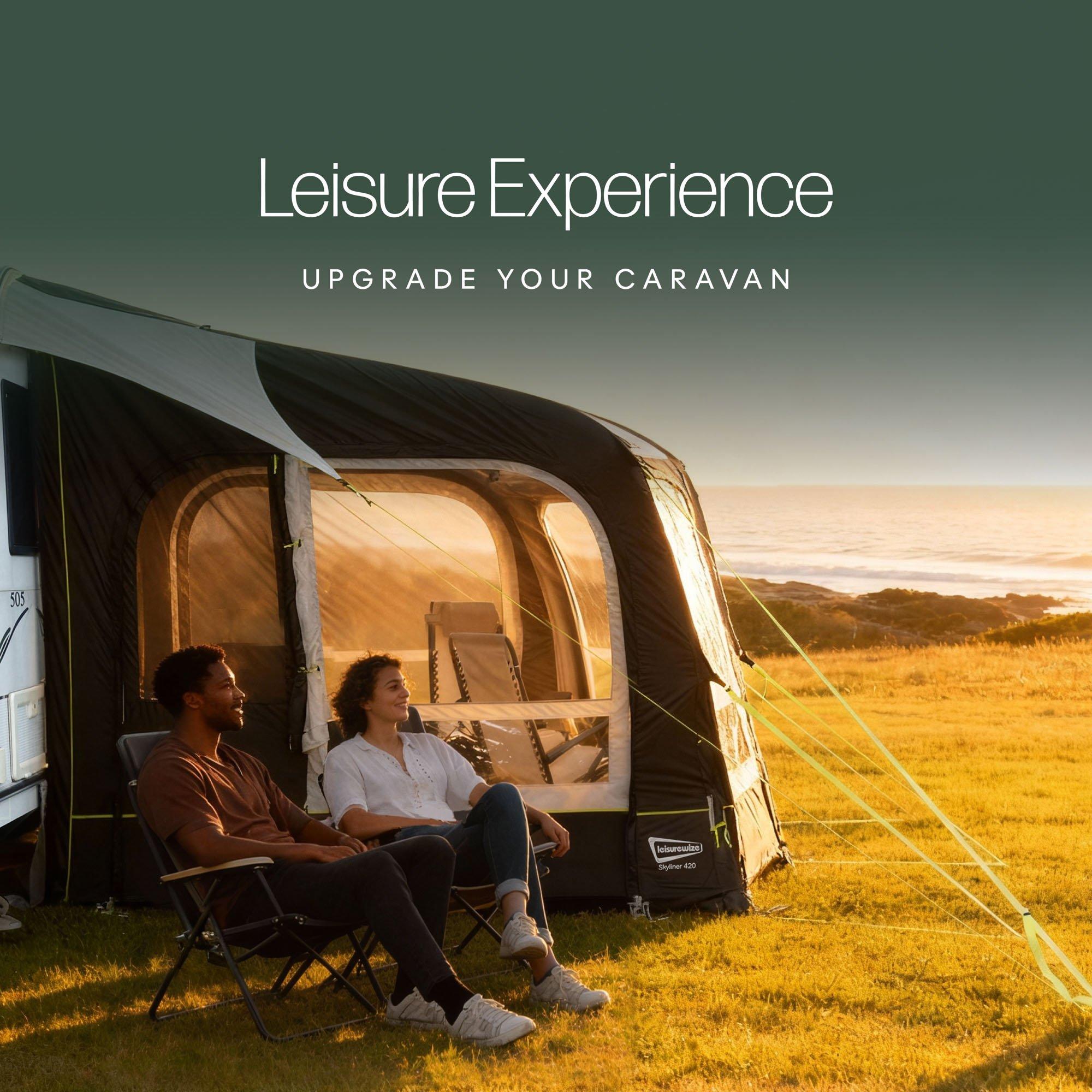 Black/Grey - Streetwize - Skyliner 420 Single Air Awning - Black/Silver - 8