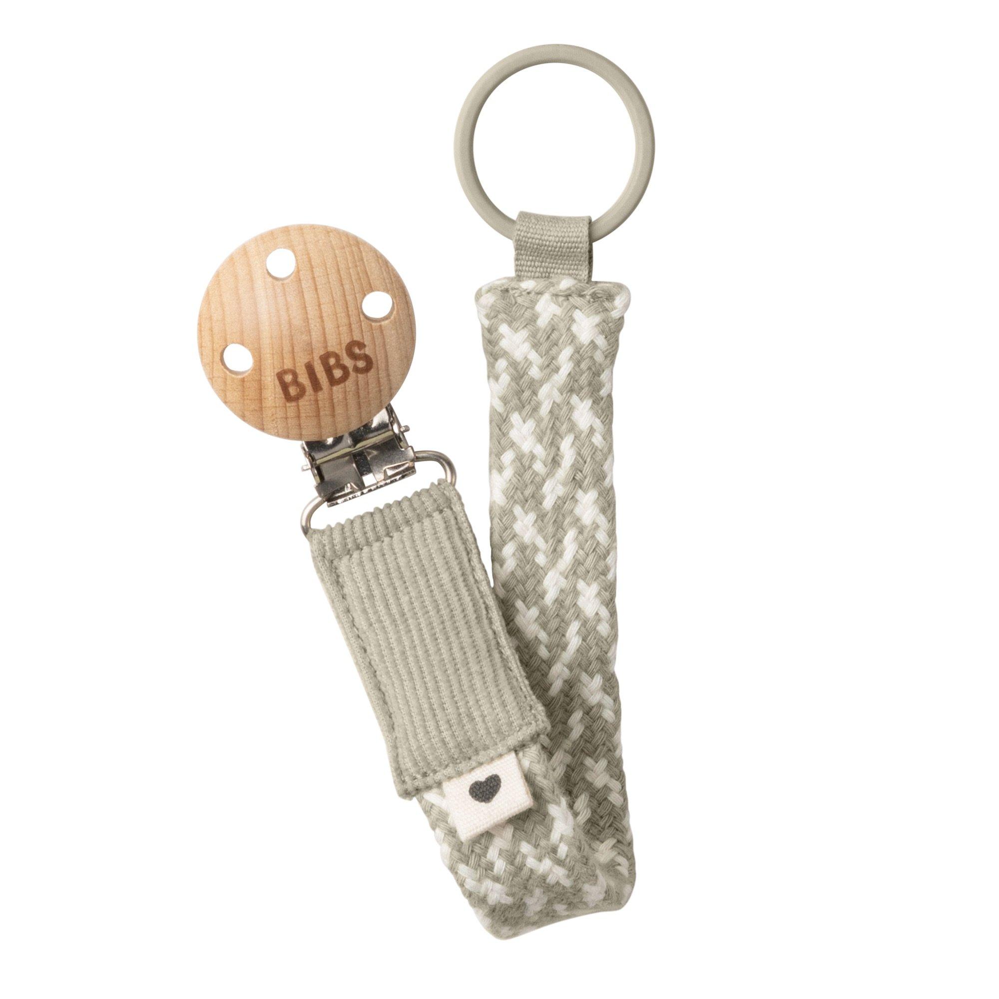 Bibs  Newborn Dummy Clip - Sand/Ivory