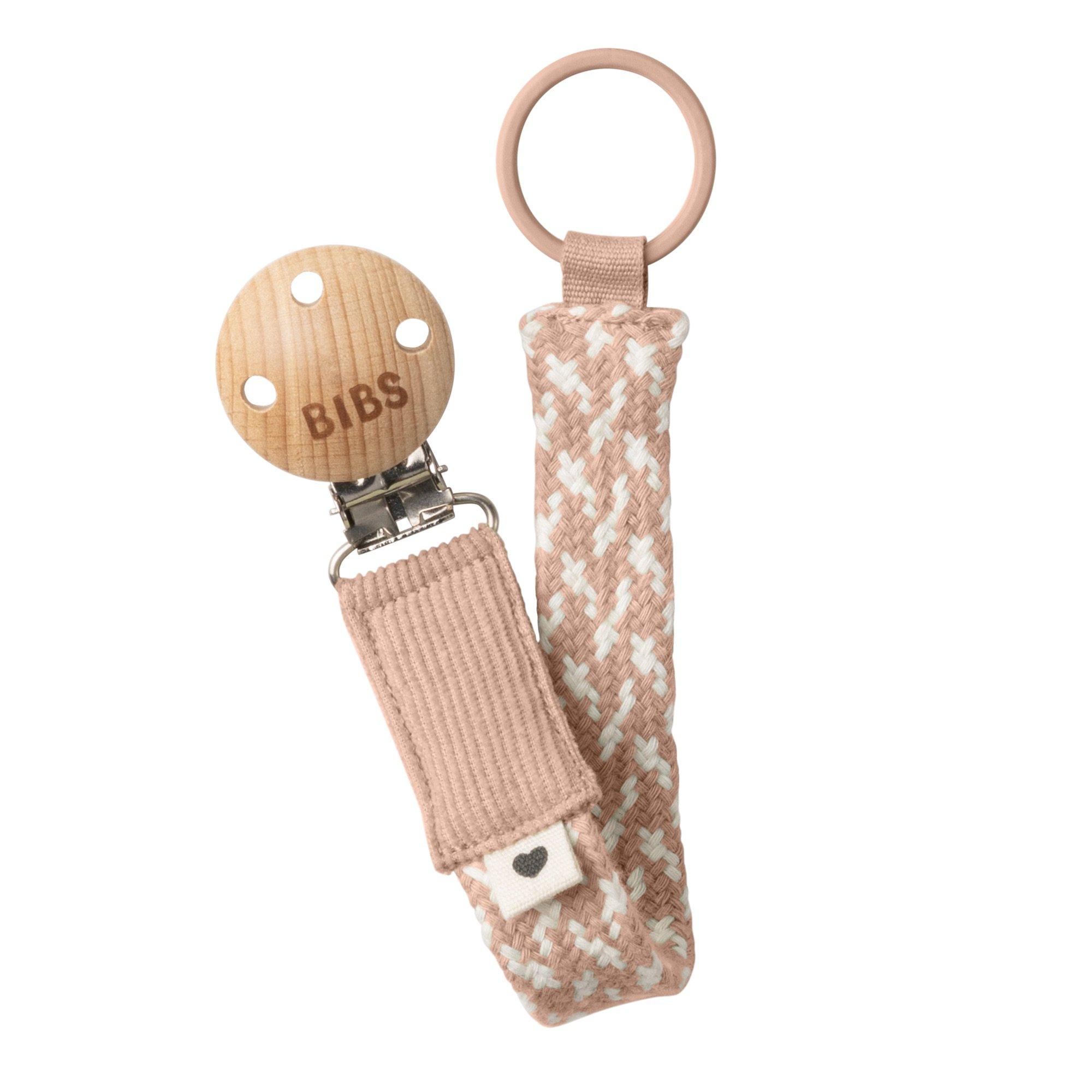 Bibs  Newborn Dummy Clip - Ivory/Blush