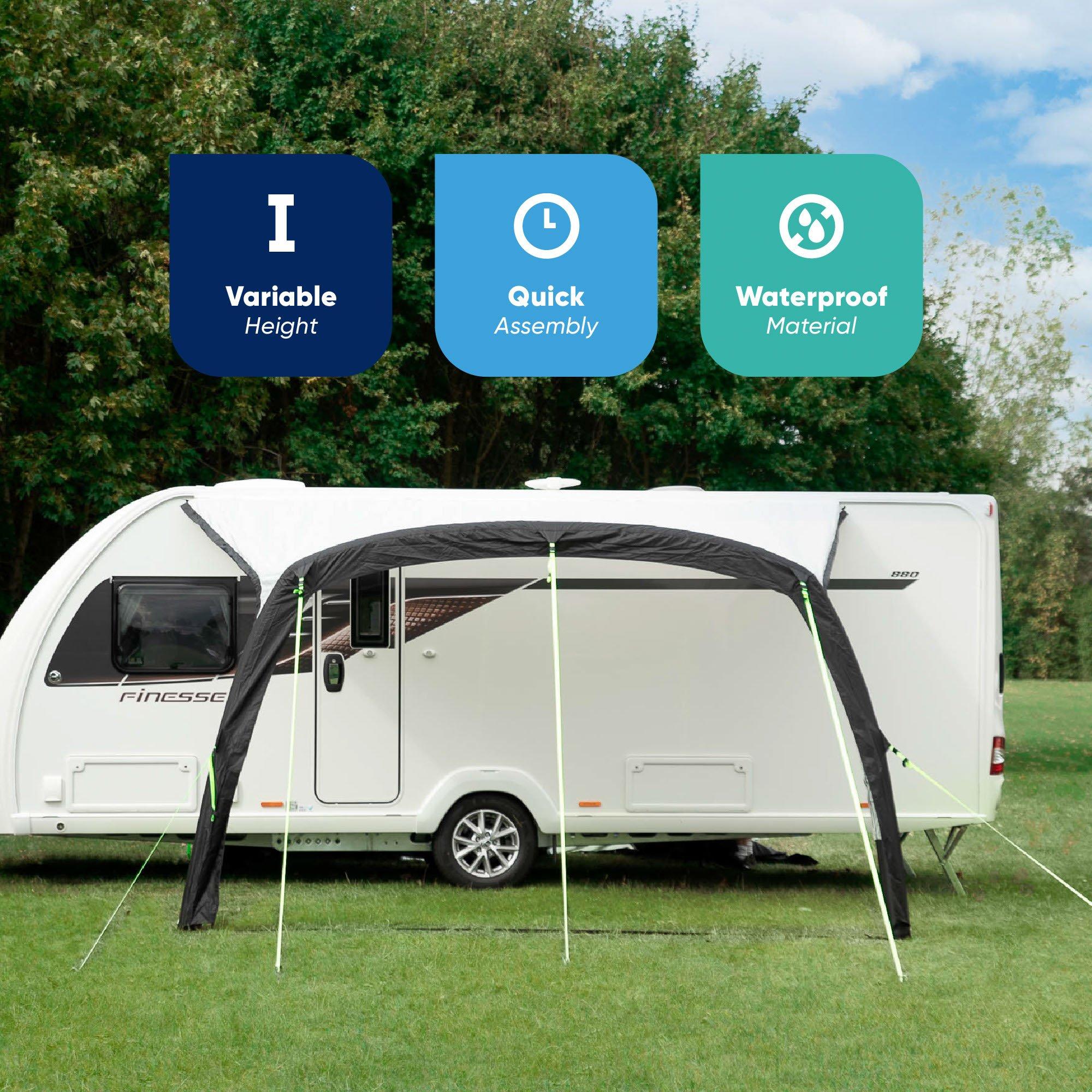 Silver/Black - Streetwize - Solar 4000 Air Awning - 3