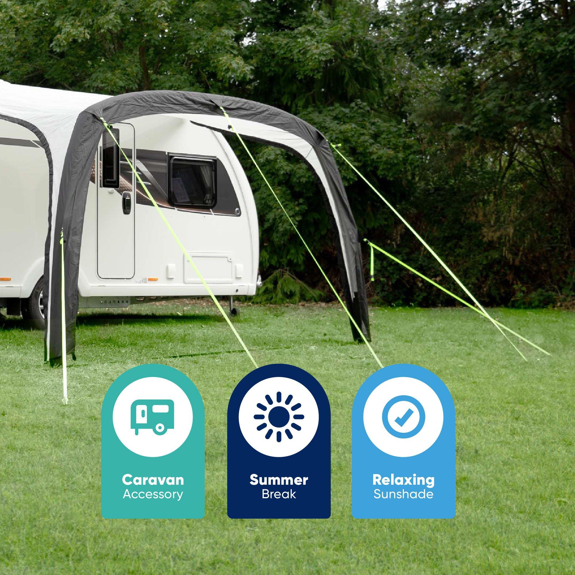 Silver/Black - Streetwize - Solar 4000 Air Awning - 4