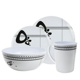 Streetwize 16Pc Melamine Dinner Set -Abstract