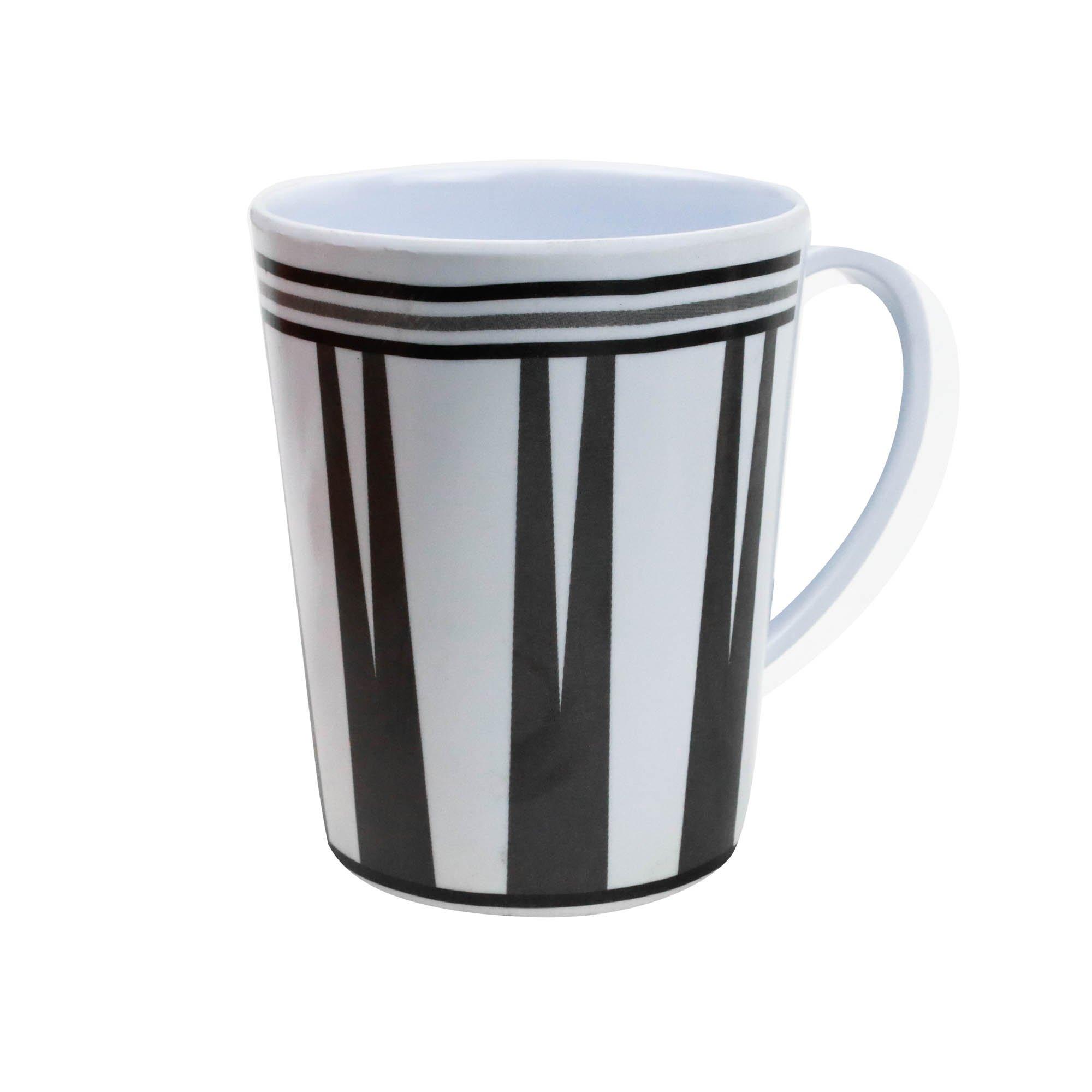 White/Black - Streetwize - 16Pc Melamine Dinner Set - Stripe - 3