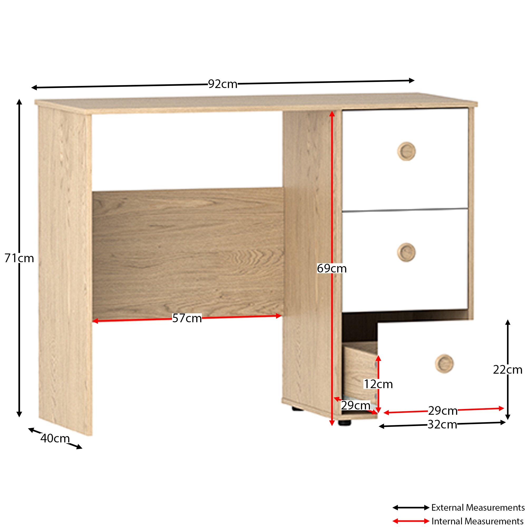 White & Oak - Lassic - Junior Vida Neptune 4 Piece Bedroom Set - 3