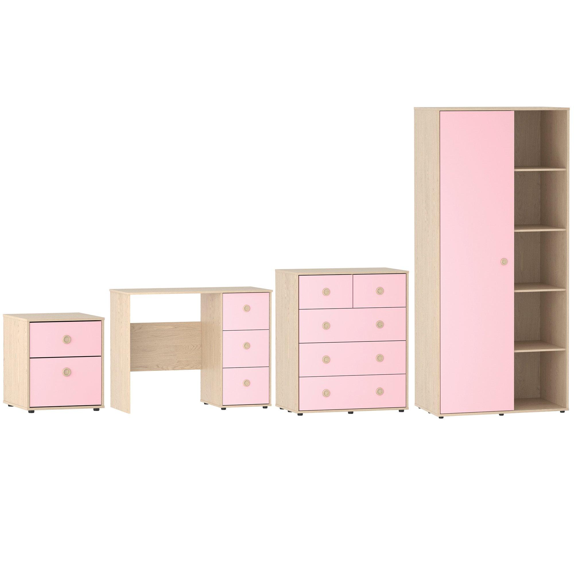 Pink & Oak - Lassic - Junior Vida Neptune 4 Piece Bedroom Set - 11