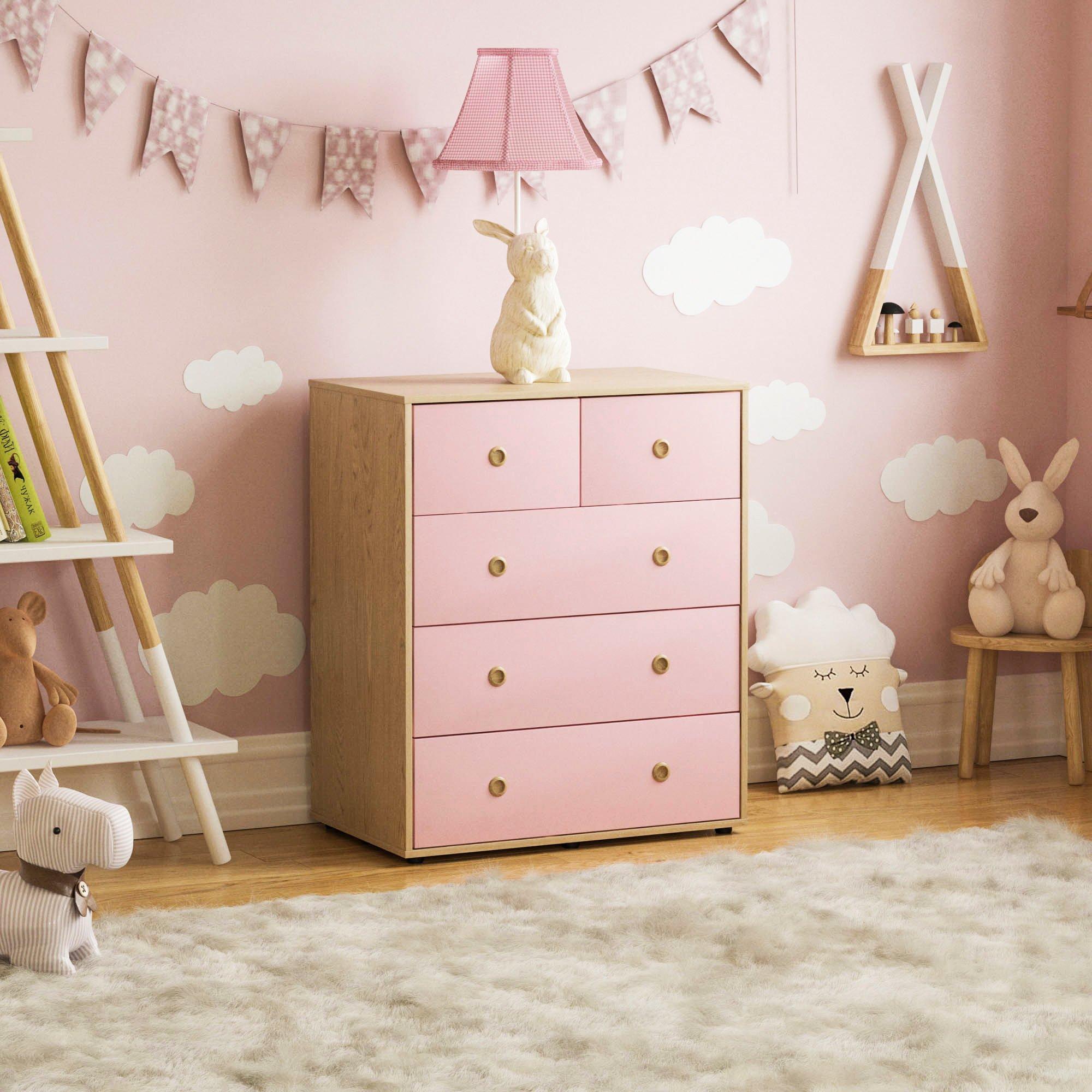 Pink & Oak - Lassic - Junior Vida Neptune 4 Piece Bedroom Set - 6