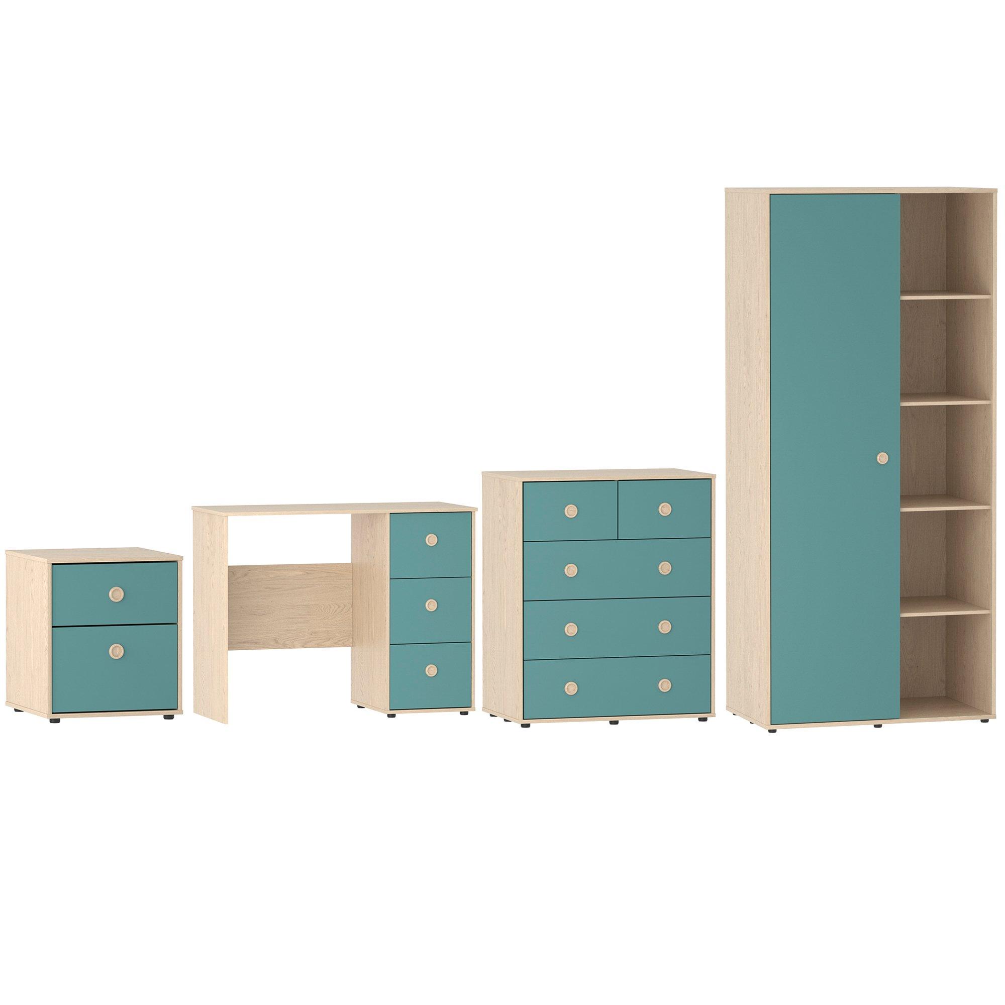 Blue & Oak - Lassic - Junior Vida Neptune 4 Piece Bedroom Set - 11