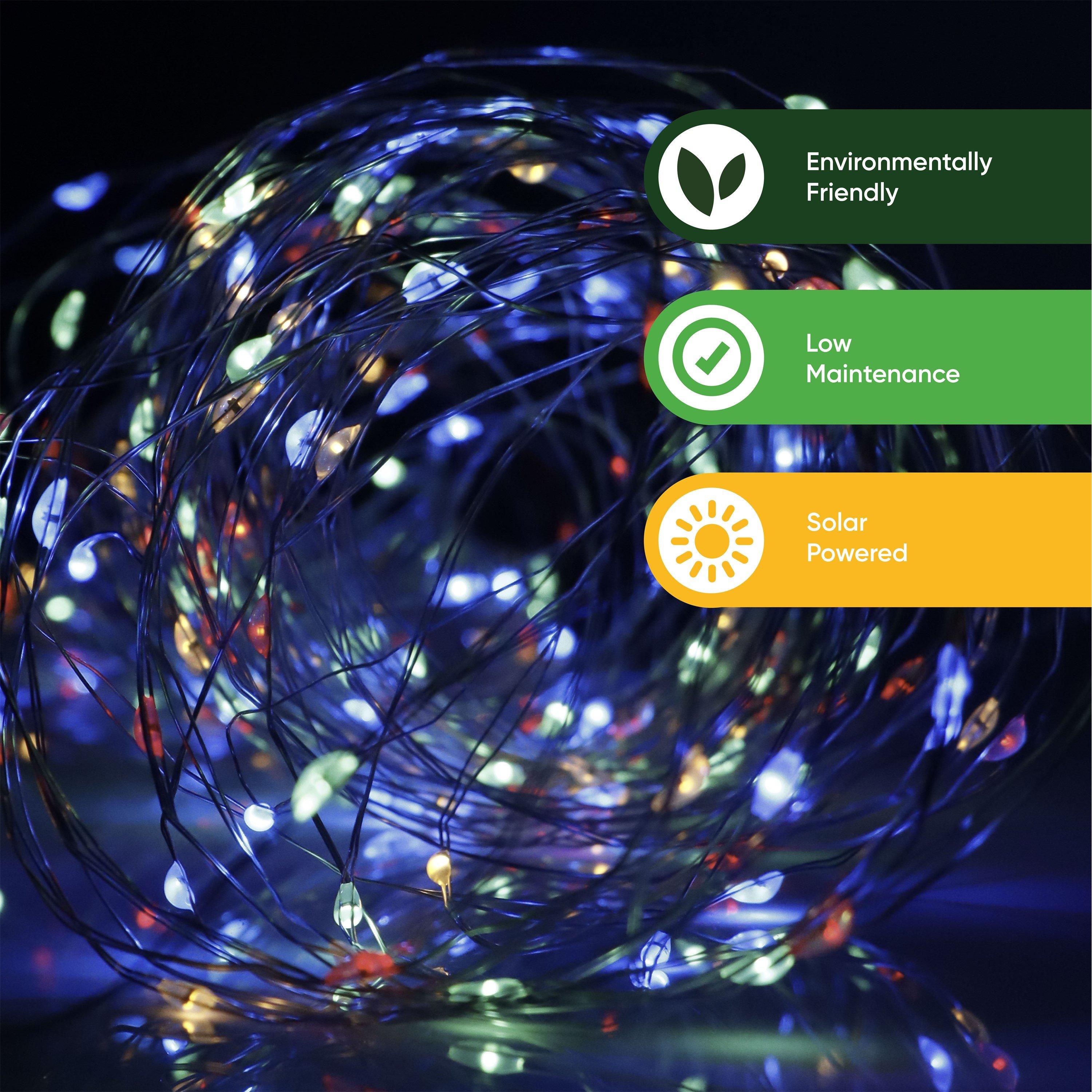 Multi - Streetwize - 200LED Solar Copper String Light-Multi Color LED - 3