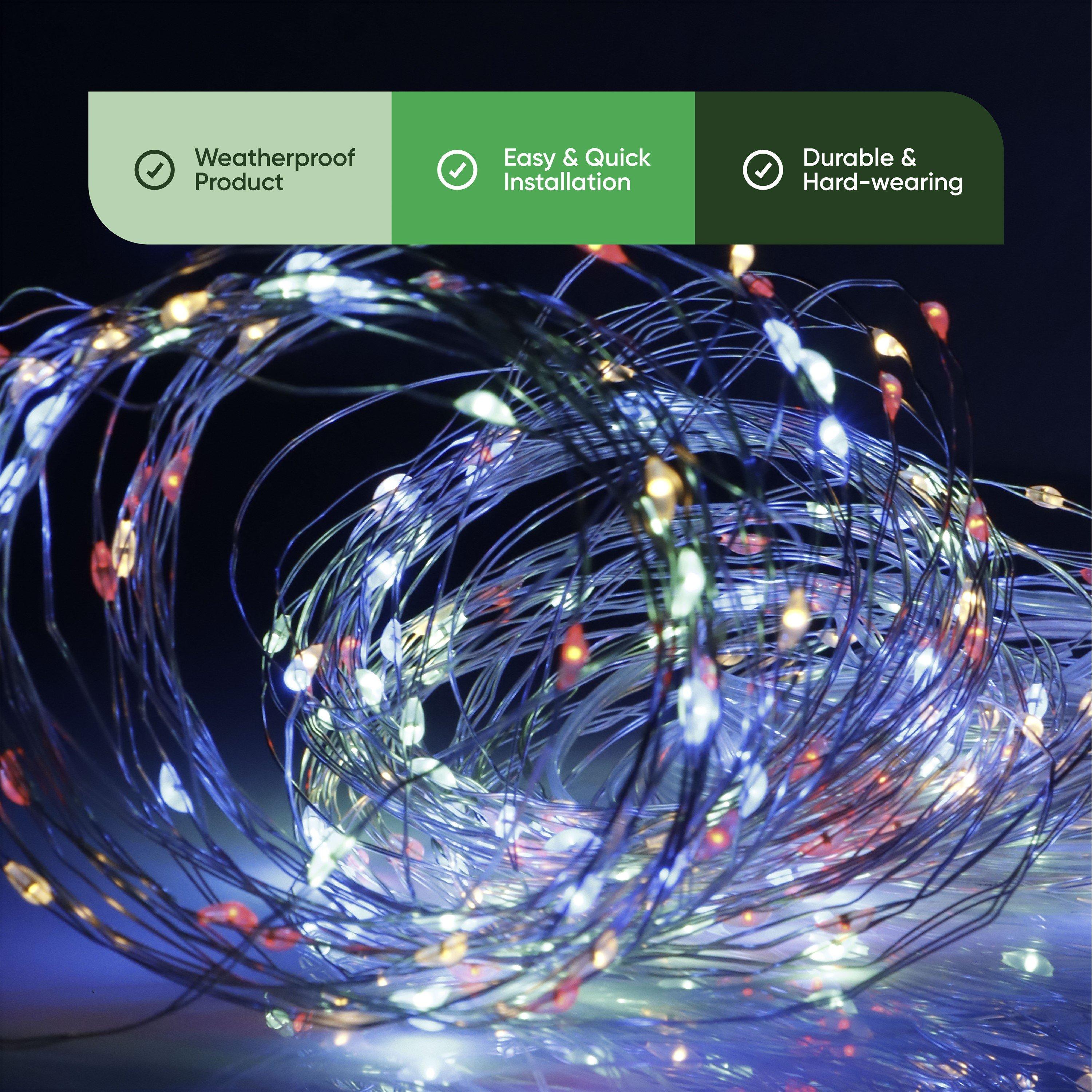 Multi - Streetwize - 200LED Solar Copper String Light-Multi Color LED - 6