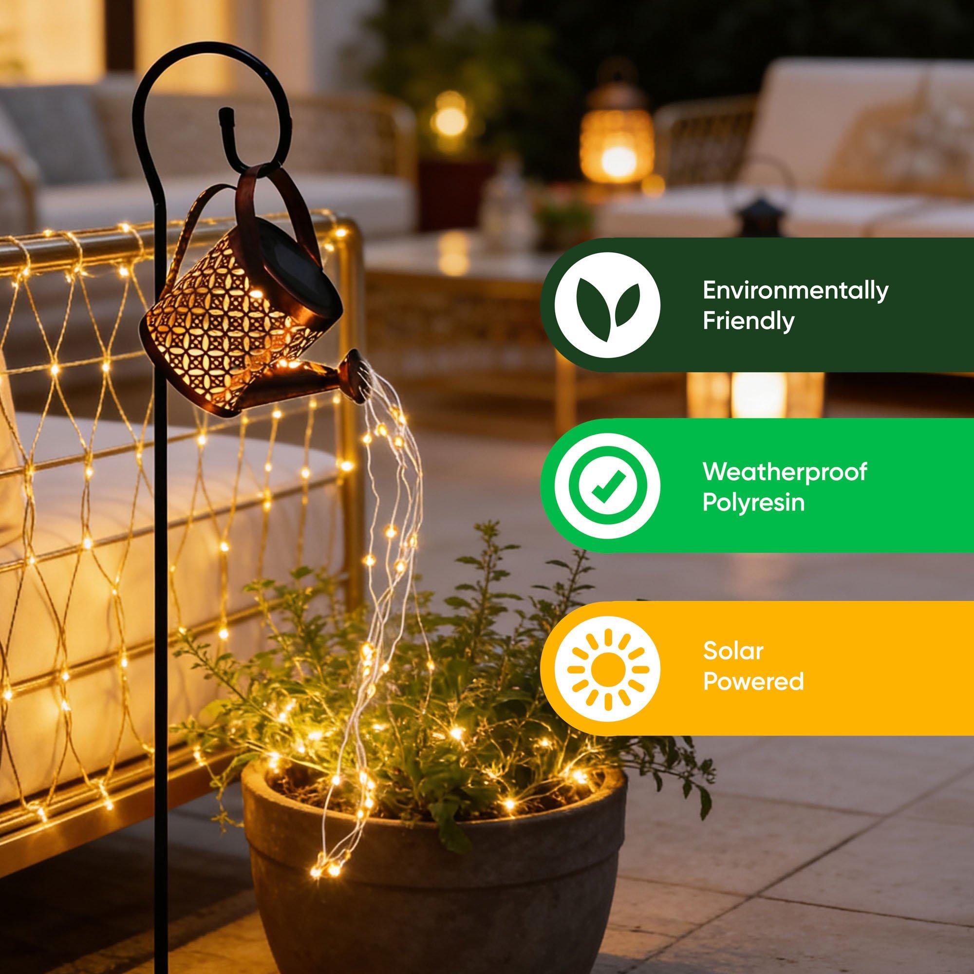 Black - Streetwize - Solar Powered Watering Can Stake Light - 4