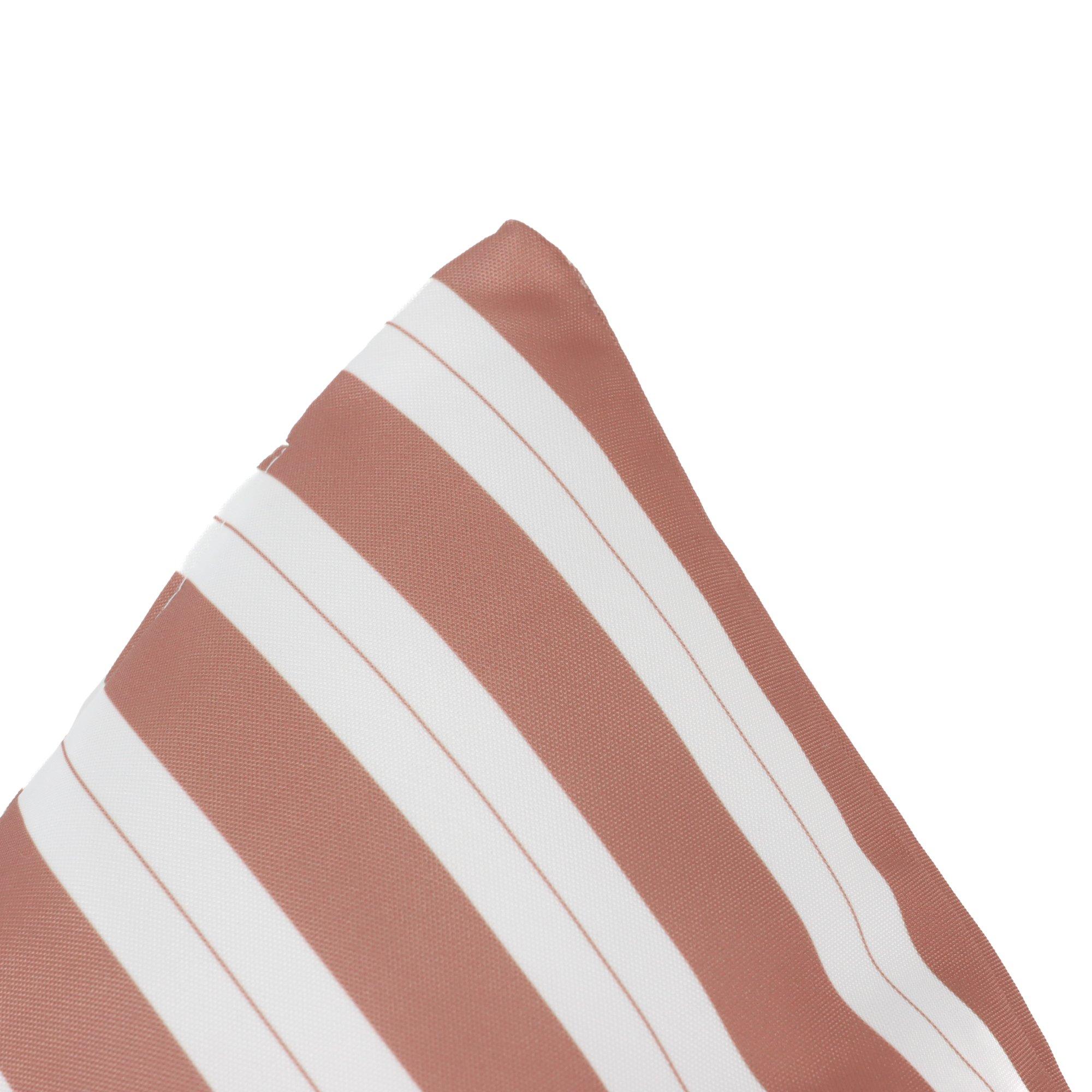 Red - Streetwize - Outdoor Pair of  Red Striped Scatter Cushions - 5