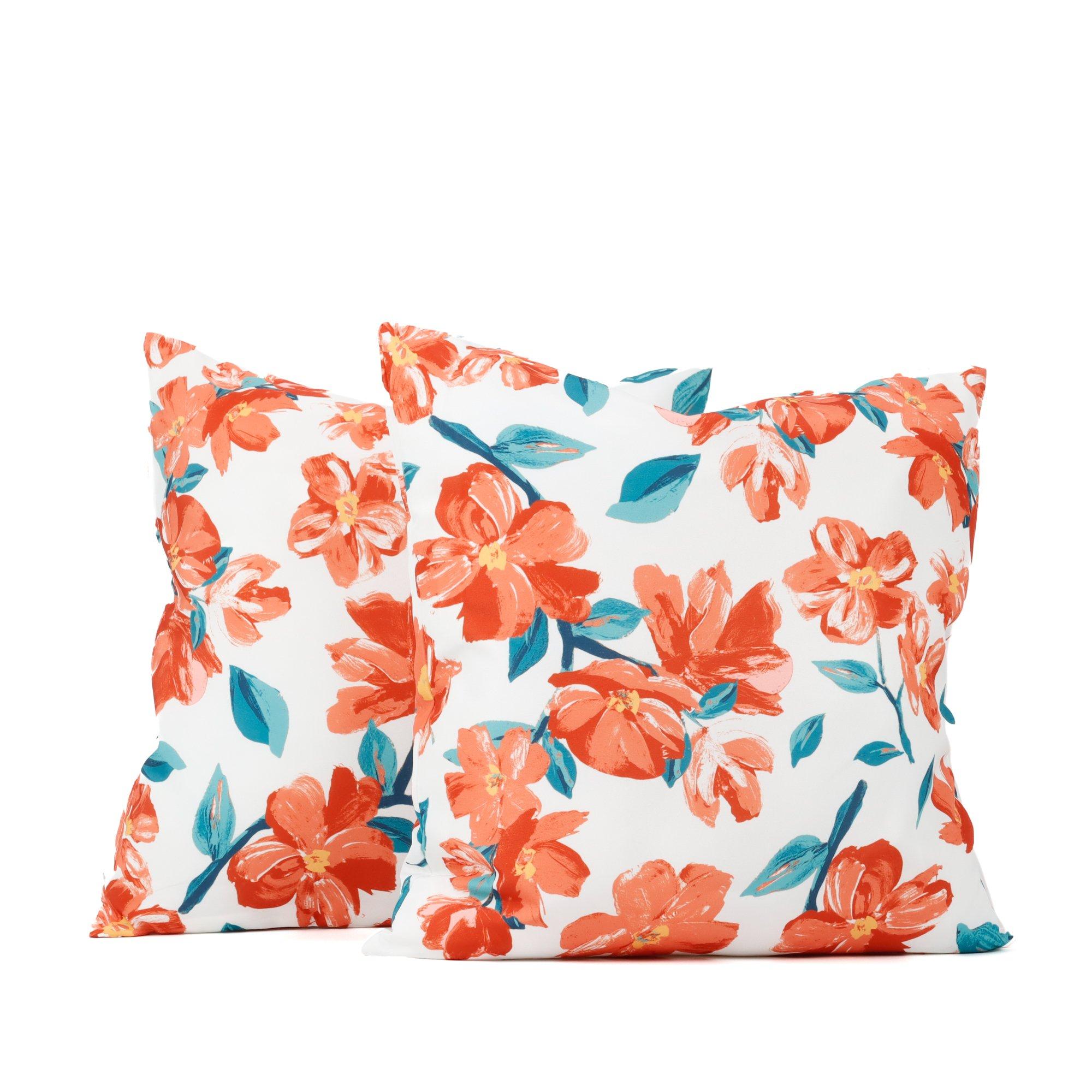 Multi - Streetwize - Outdoor Pair of  Japanese Floral Scatter Cushions - 2