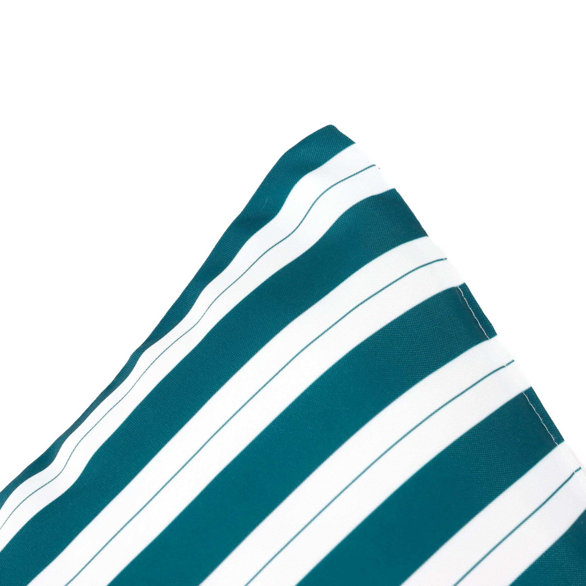 Teal - Streetwize - Outdoor Pair of  Teal Striped Scatter Cushions - 4