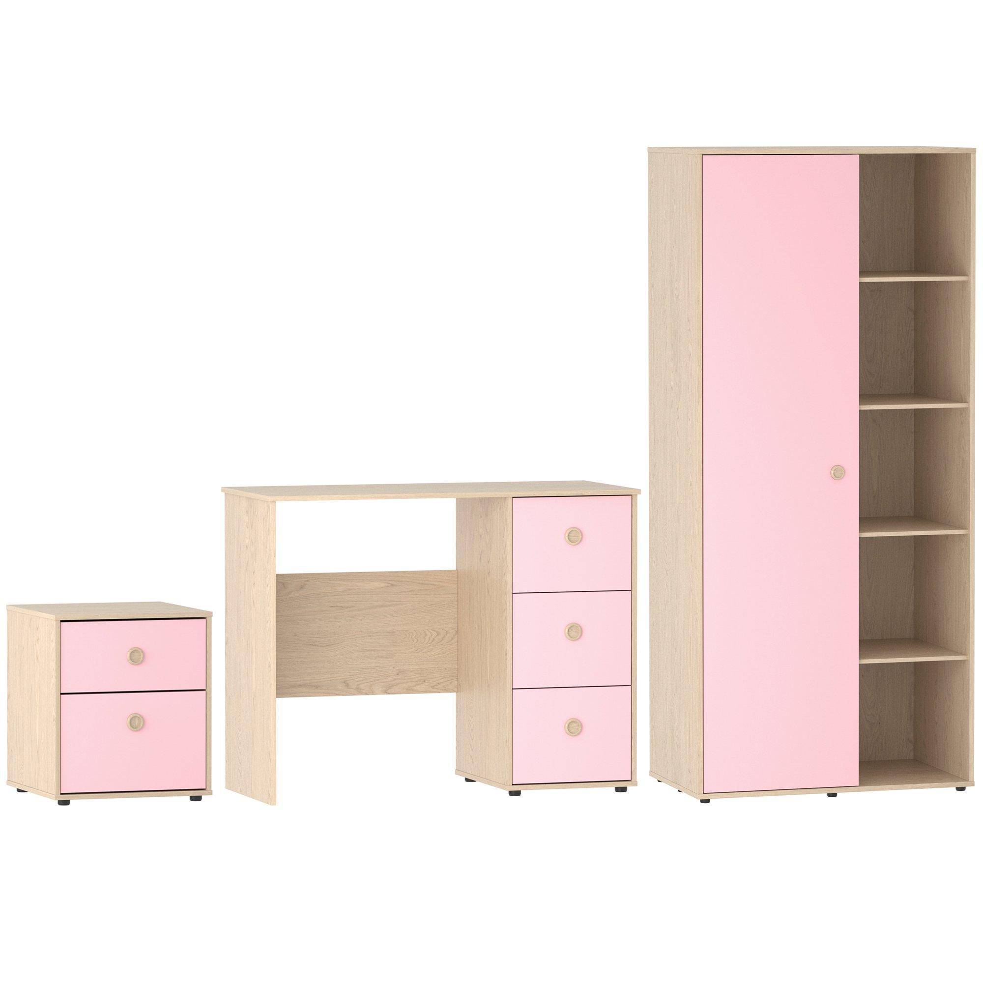 Pink & Oak - Lassic - Junior Vida Neptune 3 Piece Bedroom Set - 9
