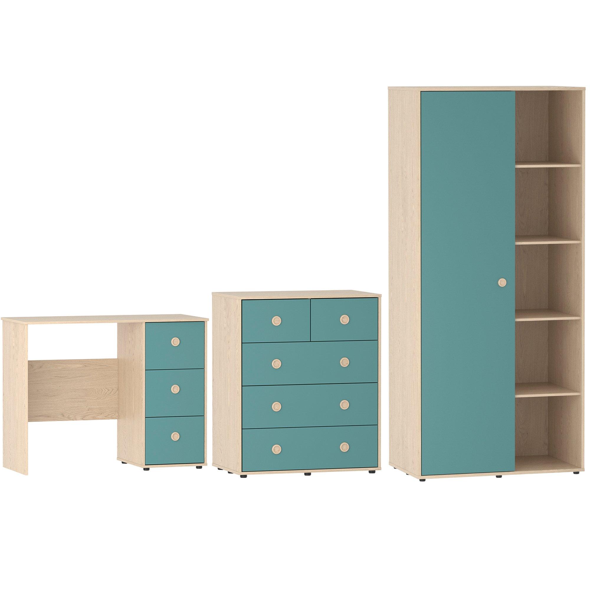 Blue & Oak - Lassic - Junior Vida Neptune 3 Piece Bedroom Set - 9