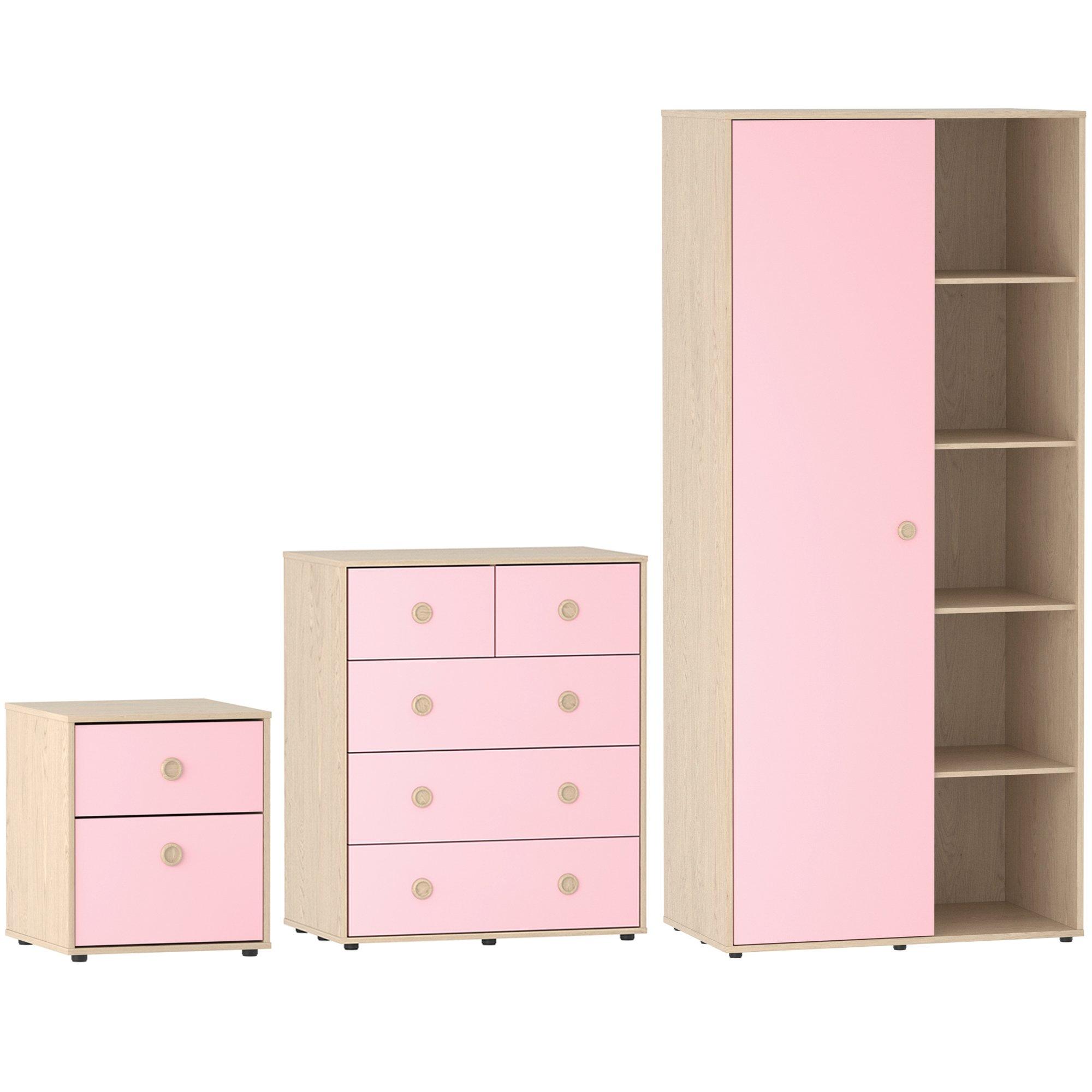 Pink & Oak - Lassic - Junior Vida Neptune 3 Piece Bedroom Set - 9