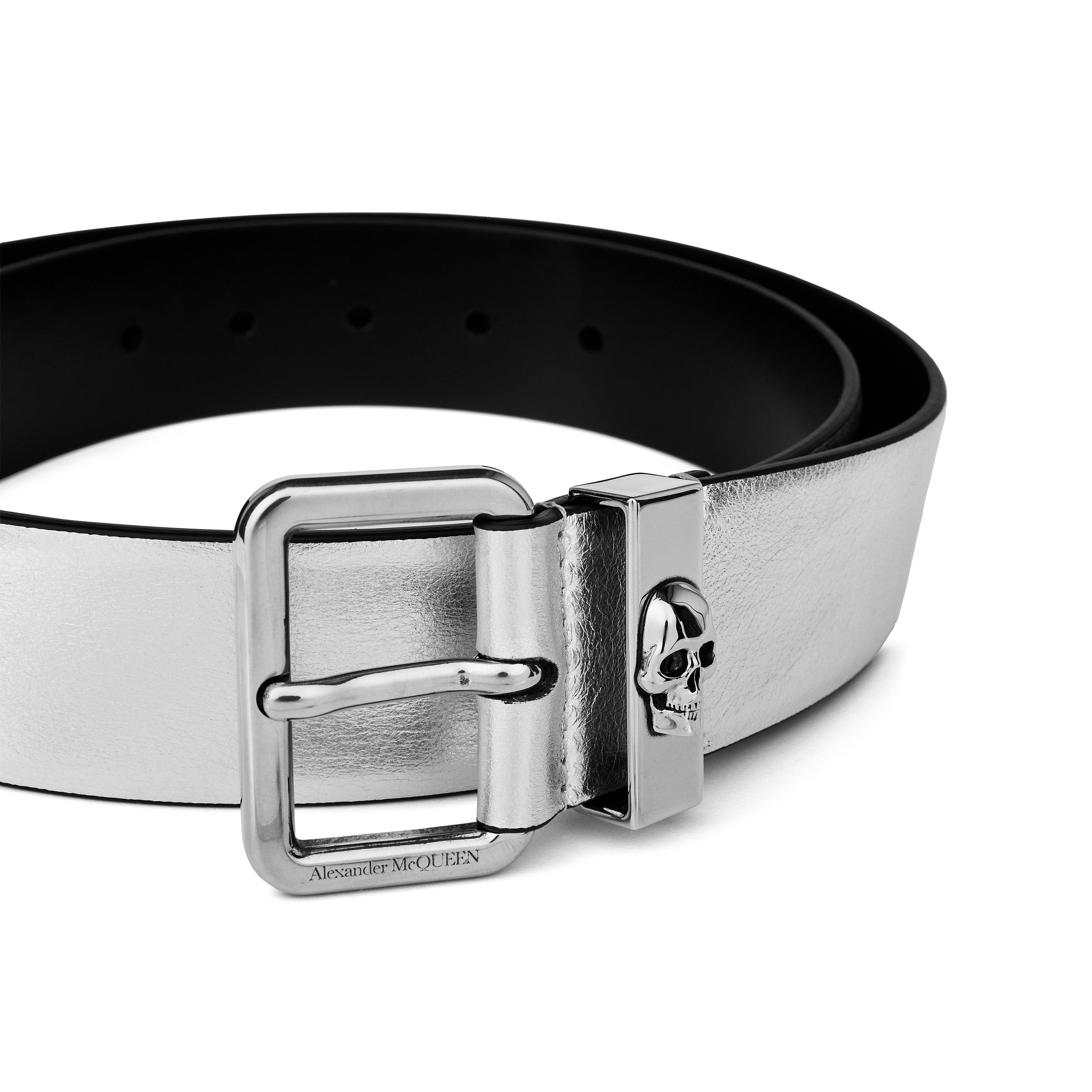 Silver - Alexander McQueen - Skull Loop Belt - 3