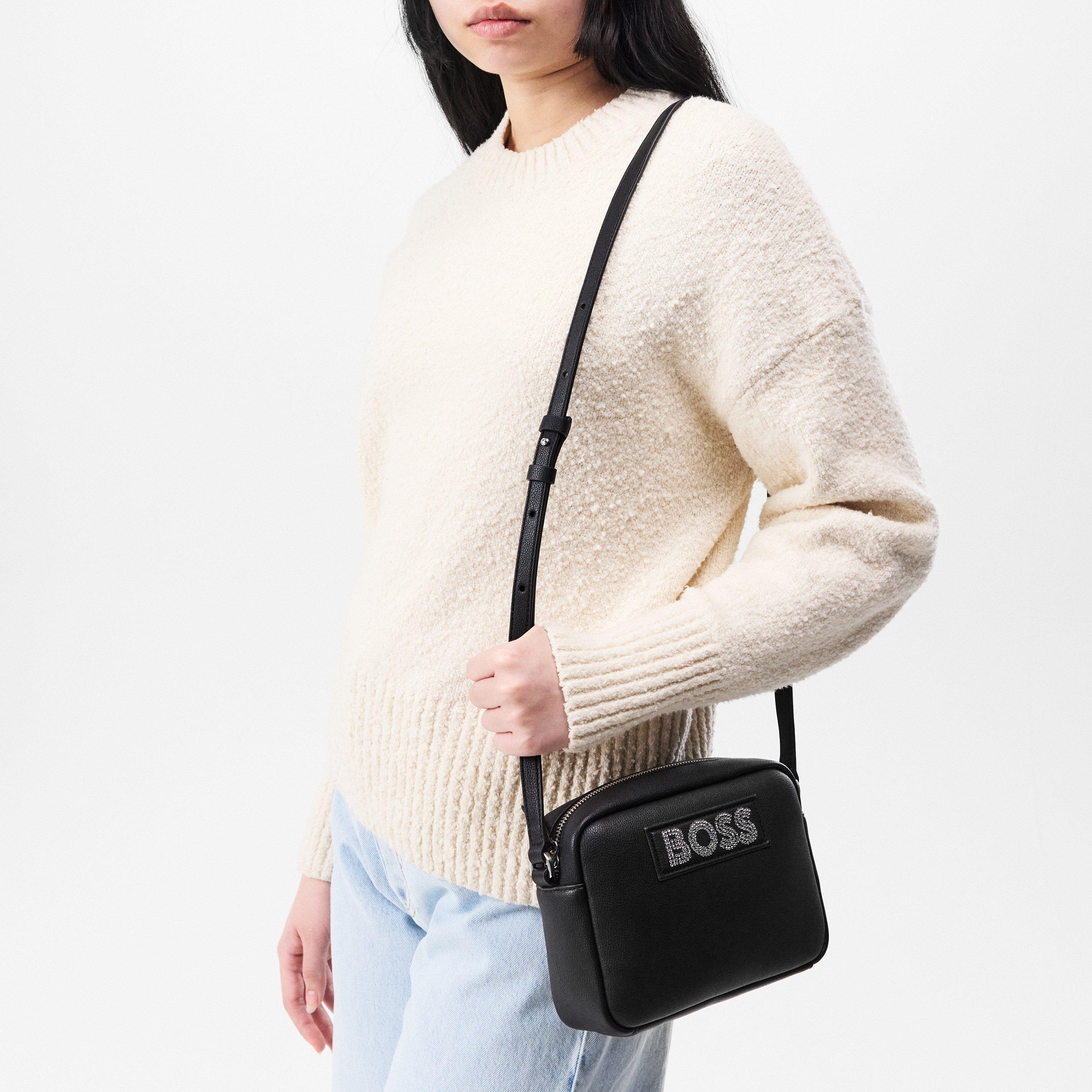 Black - Boss - Women's YonaXb Diamante Crystal-Embellished Crossbody Bag - 3