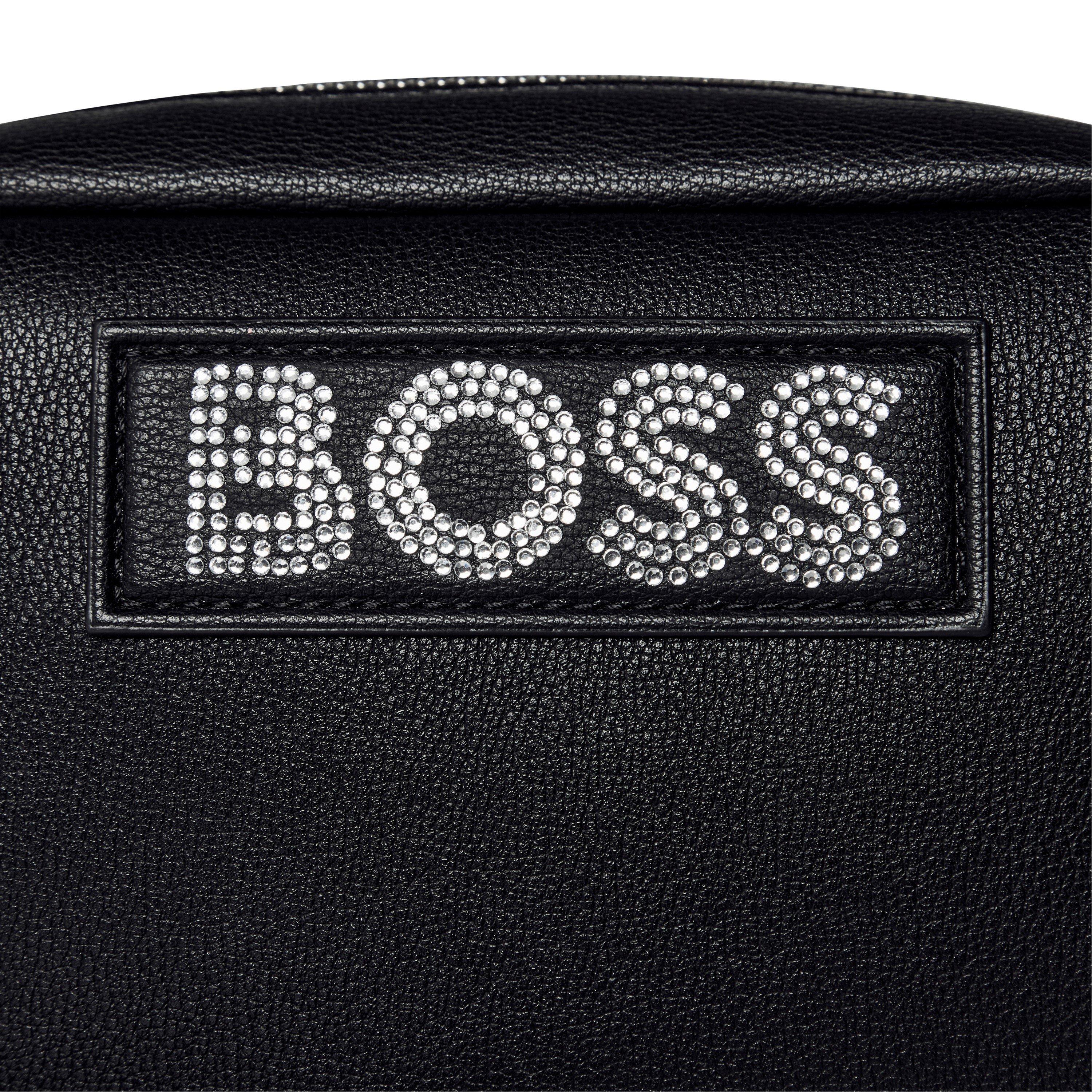 Black - Boss - Women's YonaXb Diamante Crystal-Embellished Crossbody Bag - 4