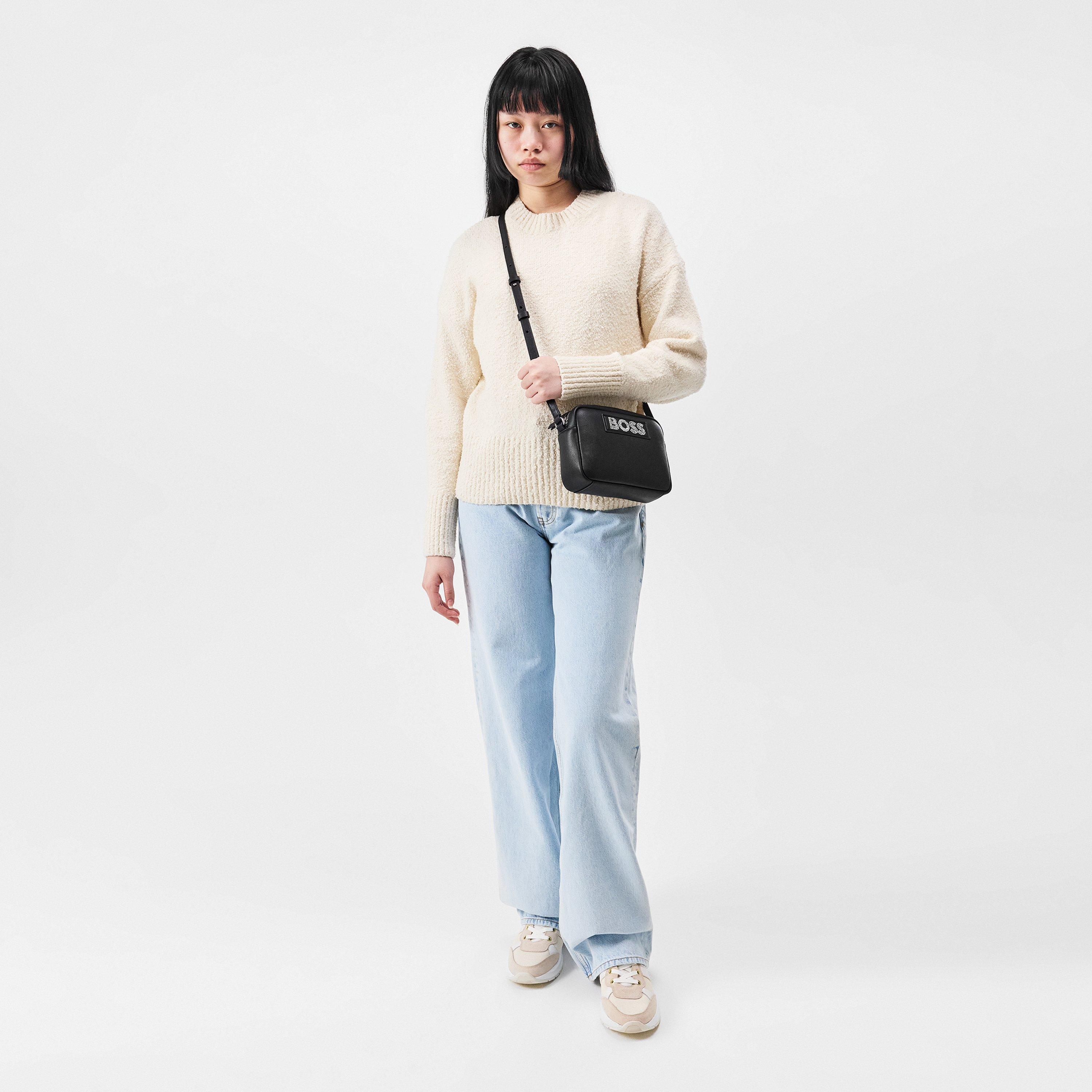 Black - Boss - Women's YonaXb Diamante Crystal-Embellished Crossbody Bag - 5