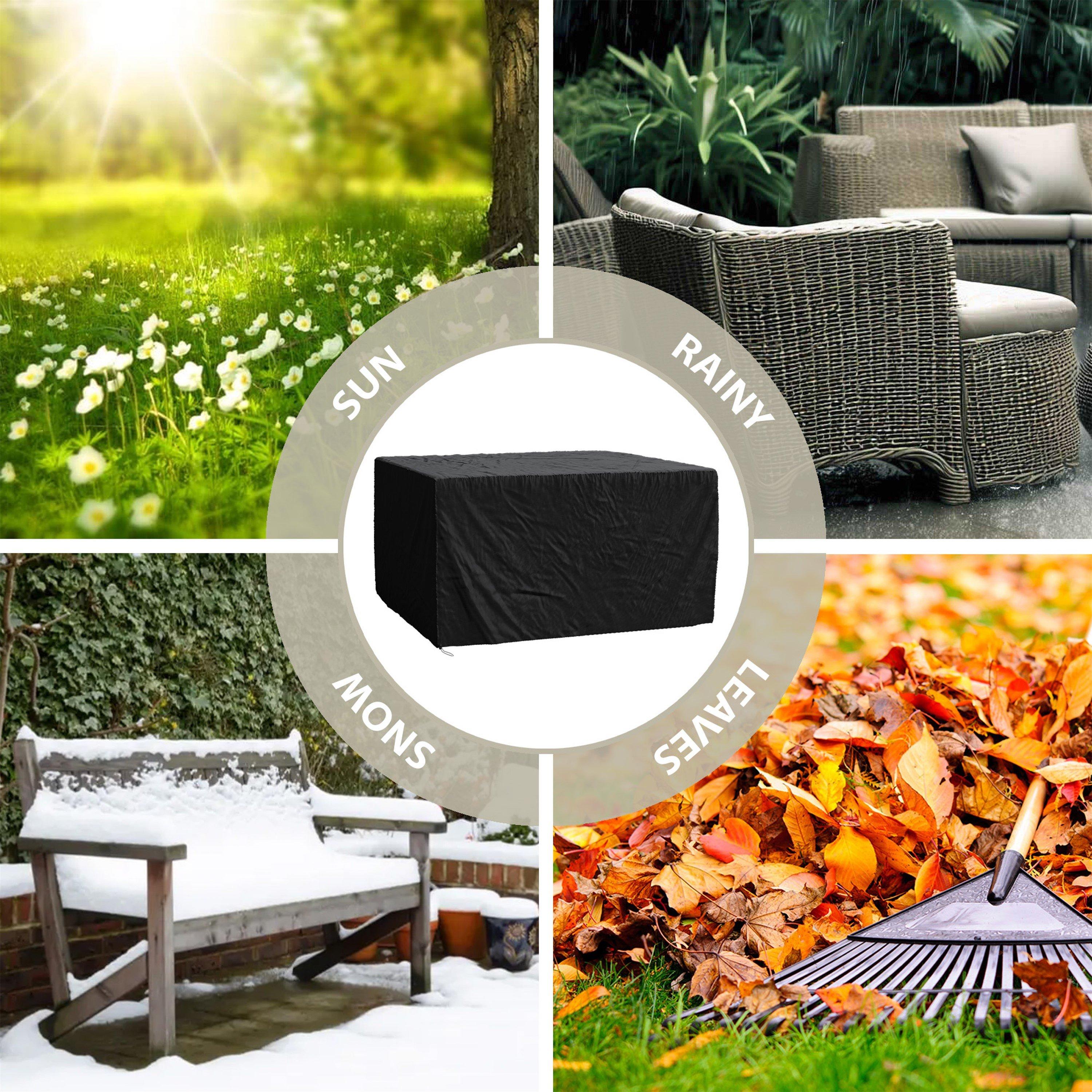 Grey - Lassic - Garden Vida Mylor 4 Seater Rattan Set + Cover - 12