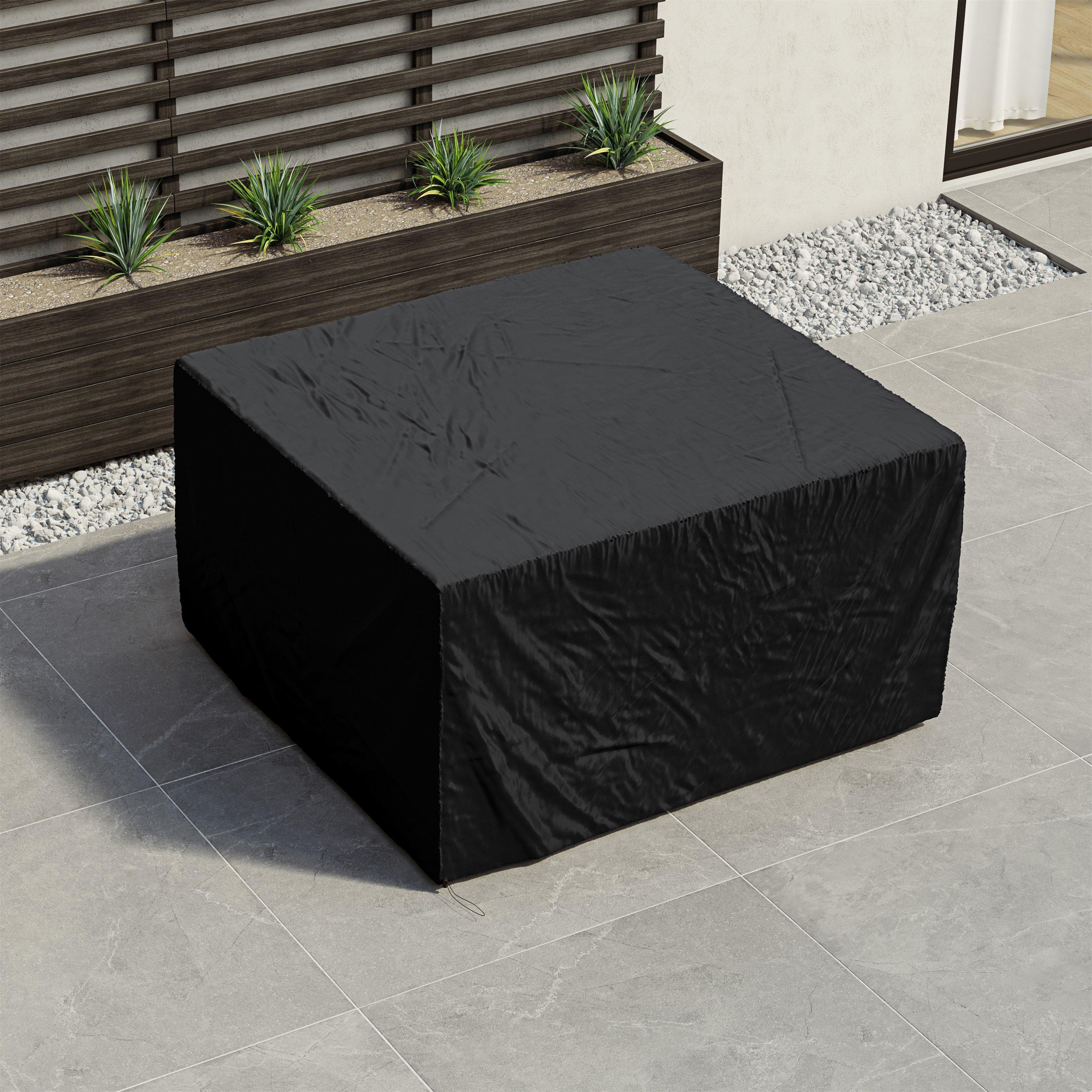 Grey - Lassic - Garden Vida Mylor 4 Seater Rattan Set + Cover - 6