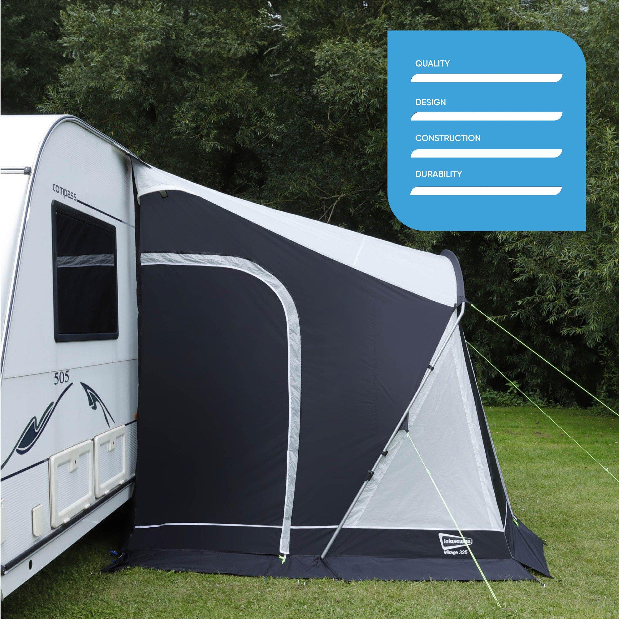 Black/Silver - Streetwize - Mirage 325 Caravan Porch Awning - 6