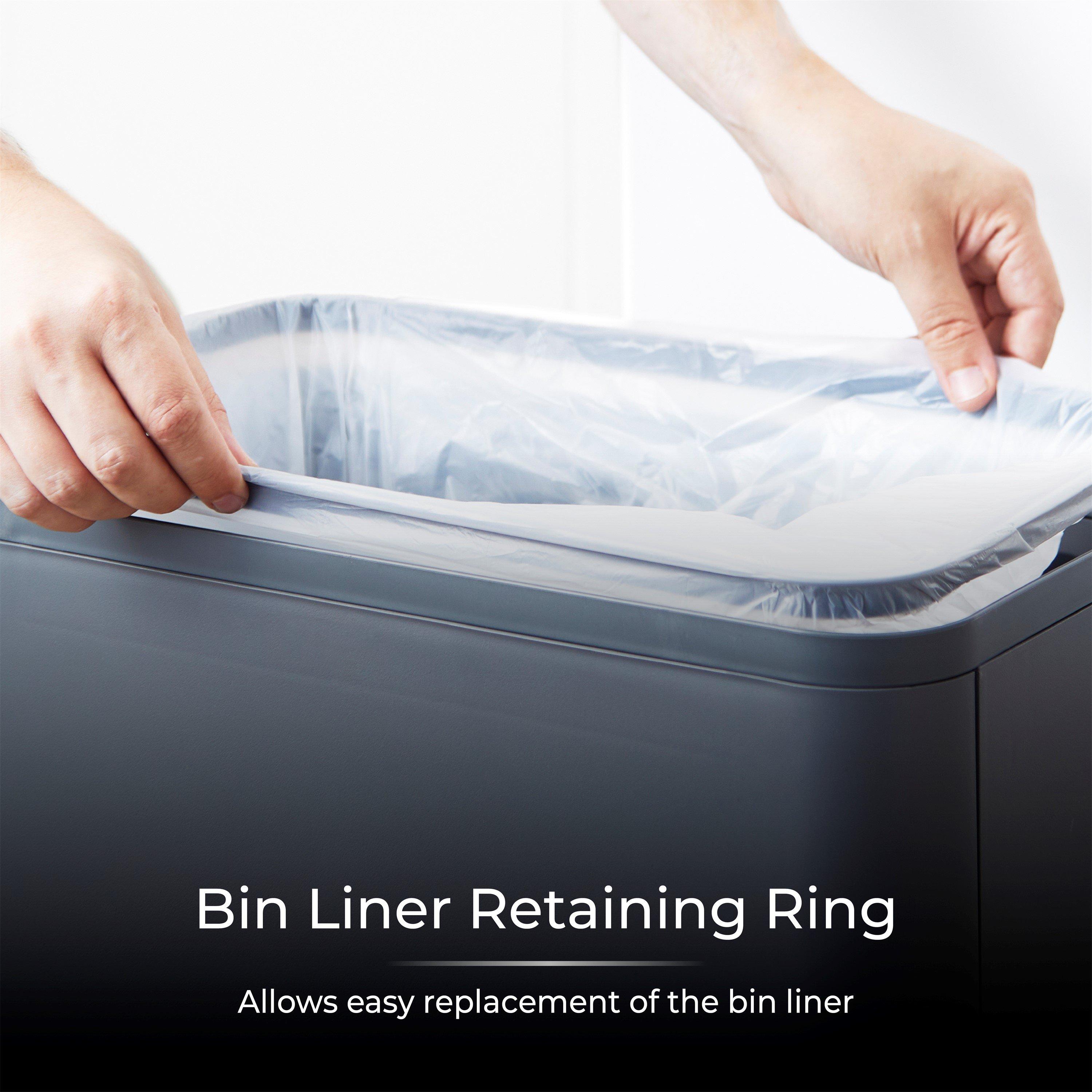 Grey - Tower - 60L Compact Sensor Bin Grey - 7